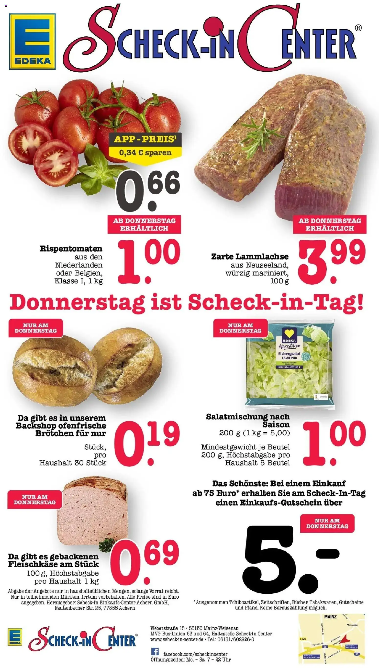 Edeka Prospekt Mainz-Weisenau – gültig ab 27.07.2026 | Seite: 66 | Produkte: Eisbergsalat, Ofenfrische, Salat, Uhr