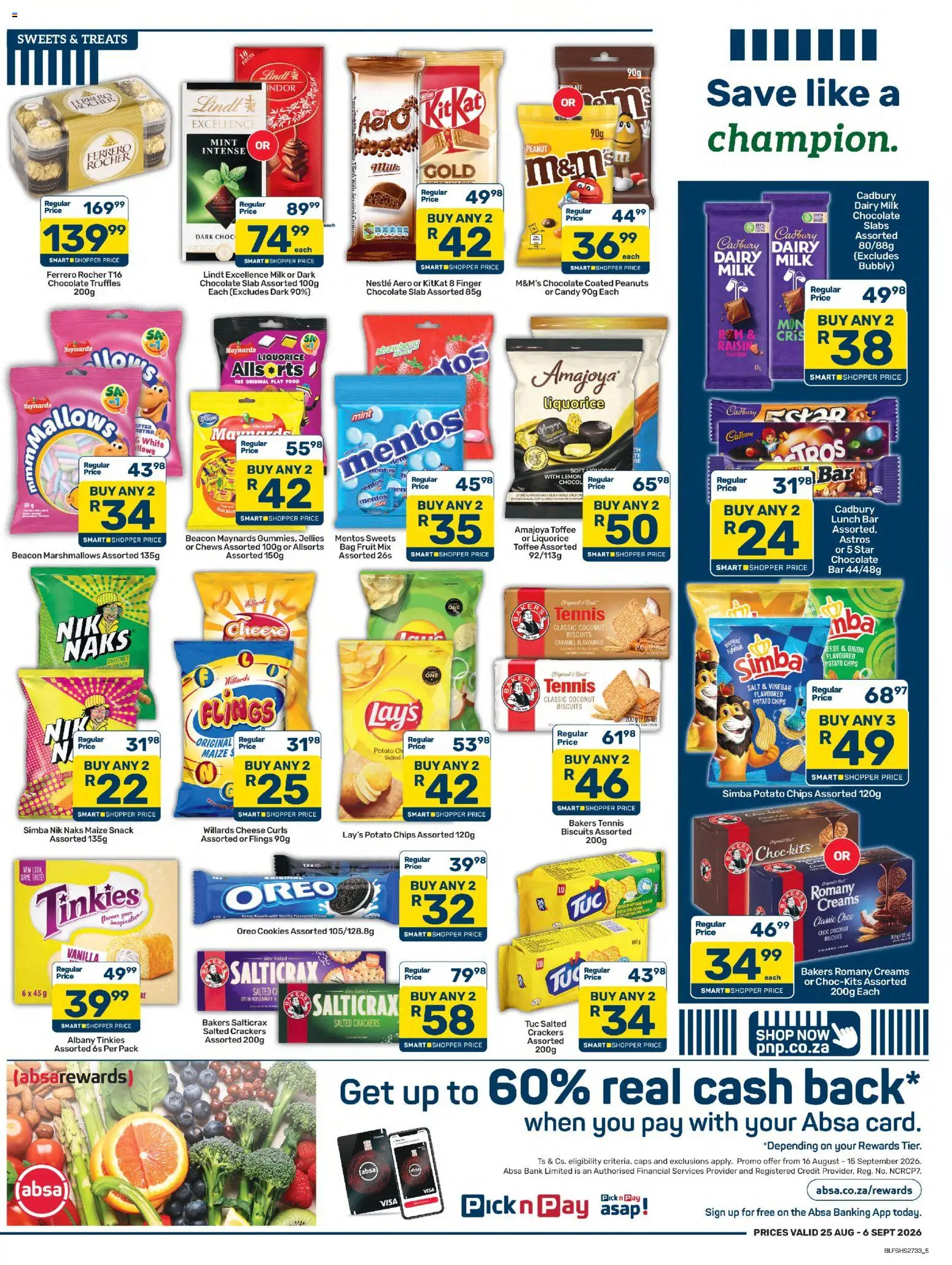 New Pick n Pay catalogue – valid from 25/08/2026 | Page: 5 | Products: Bag, Milk, Onion, Caramel