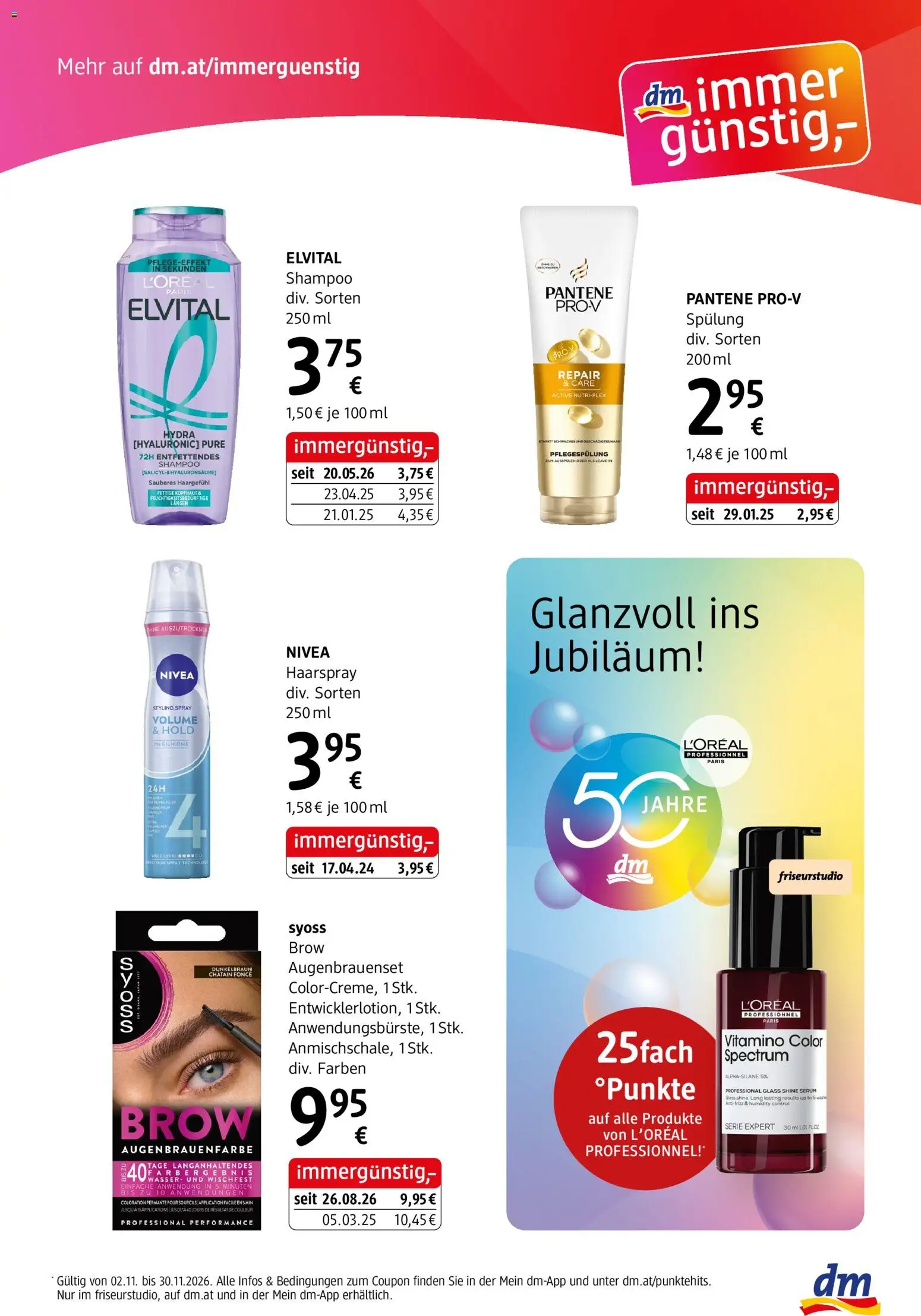 dm drogerie markt Flugblatt gültig ab 29.10.2026 | Seite: 2 | Produkte: Wasser, Shampoo, Spülung, Haarspray