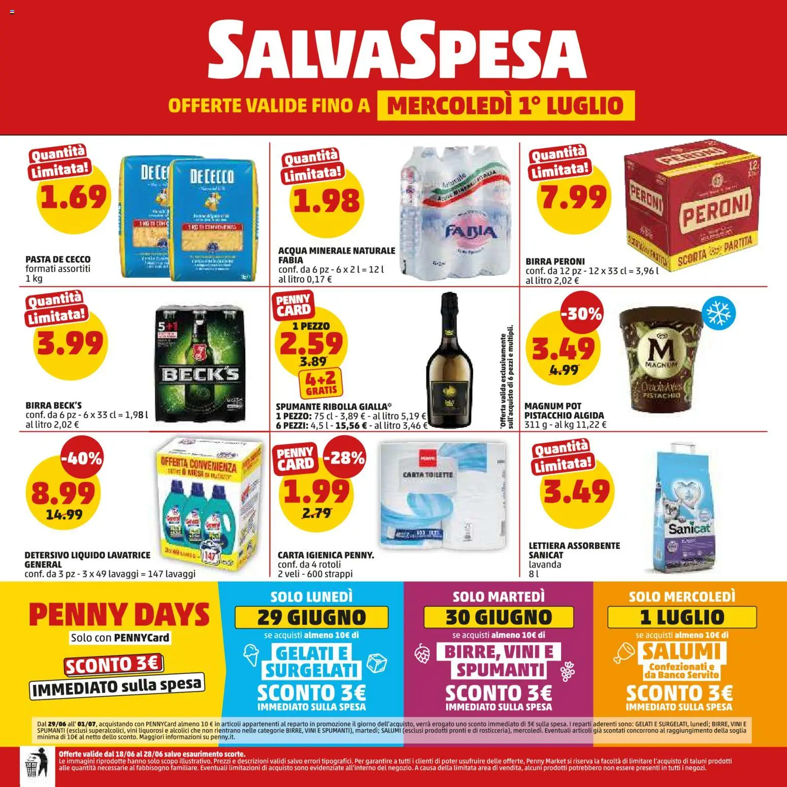 Volantino PENNY del 18.06.2026 | Pagina: 20 | Prodotti: Birra, Pasta, Lavatrice, Lavanda