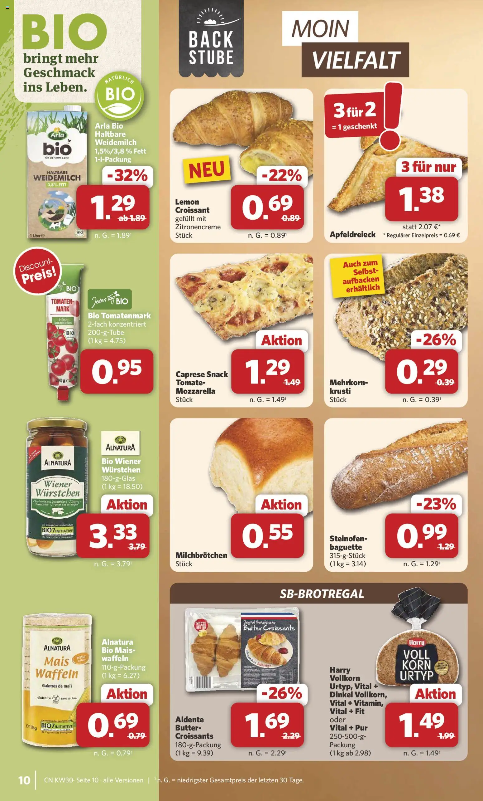 Combi Prospekt – gültig ab 20.07.2026 | Seite: 10 | Produkte: Butter, Mozzarella, Waffeln, Croissant