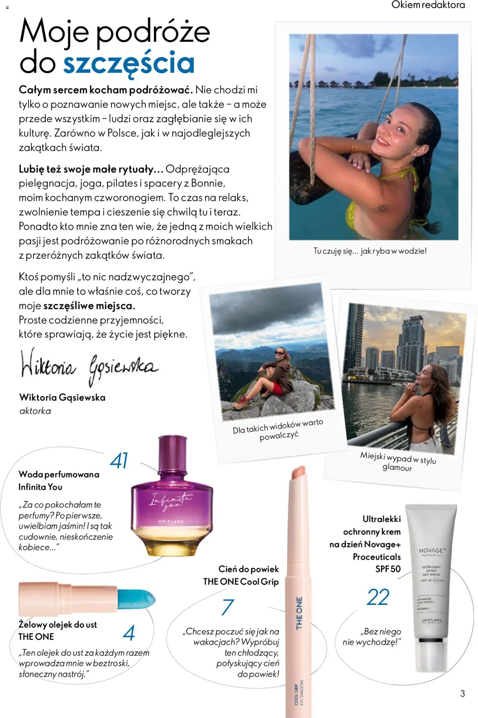 Oriflame Katalog 8 2026 od 27.05.2026 | Strona: 3 | Produkty: Perfumy, Ryba, Krem, Woda