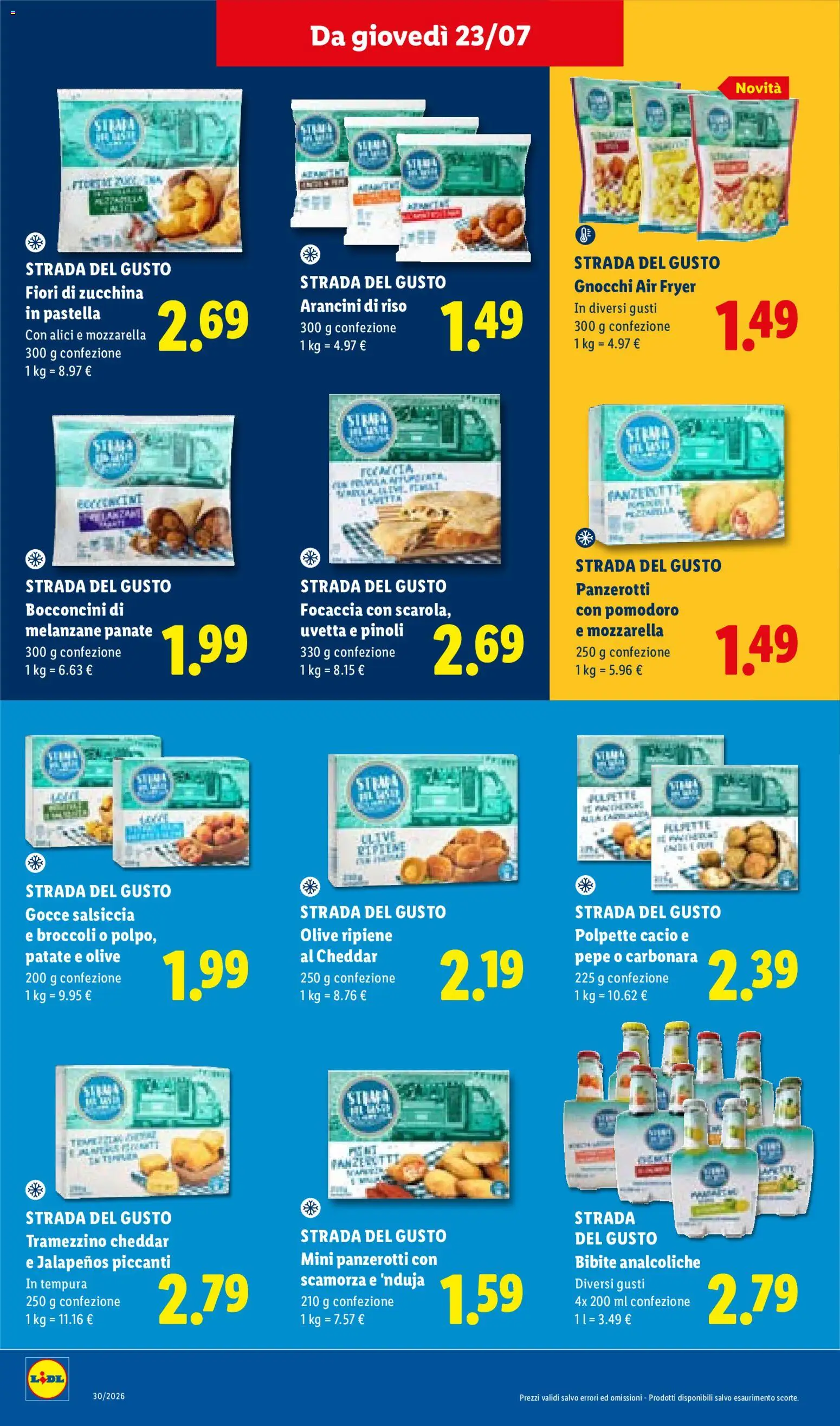Volantino Lidl del 23/07/2026 | Pagina: 18 | Prodotti: Cheddar, Melanzane, Tramezzino, Polpette