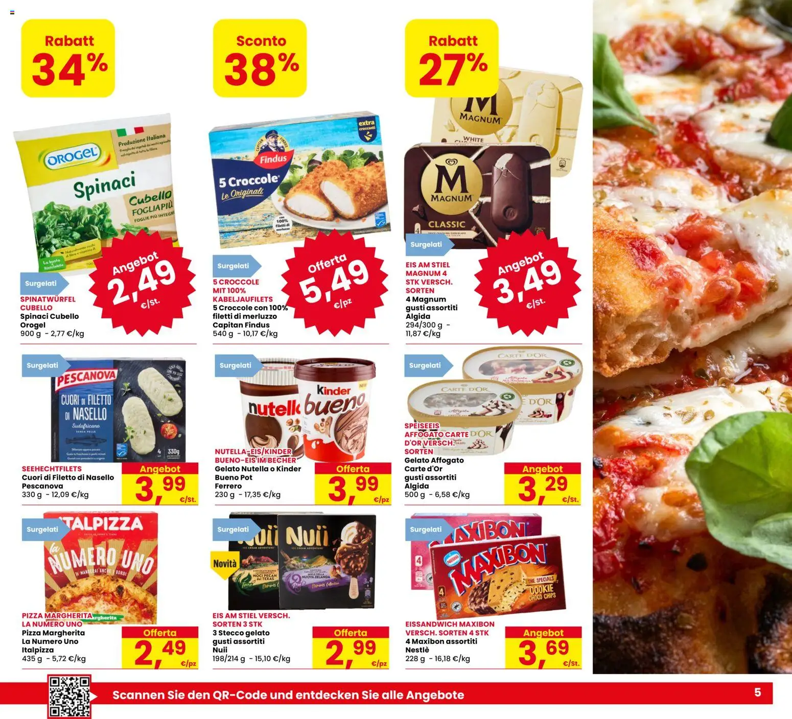 Volantino Eurospar del 03/09/2026 | Pagina: 5 | Prodotti: Noci pecan, Gelato, Nasello, Terra