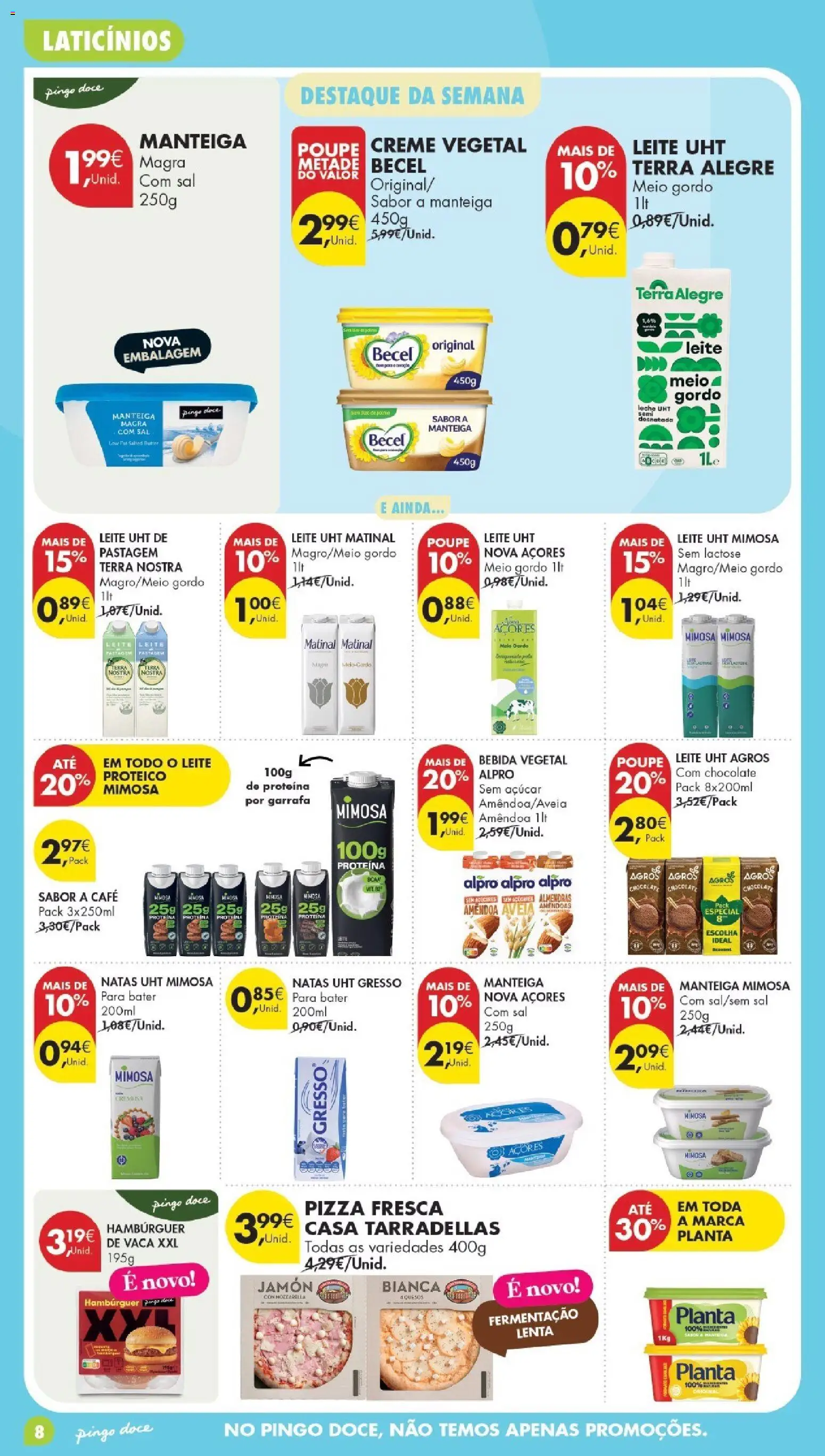 Pingo Doce folheto Poupe Esta Semana Madeira │ válido de 27/10/2026 | Página: 8 | Produtos: Creme vegetal, Amêndoas, Leite, Natas