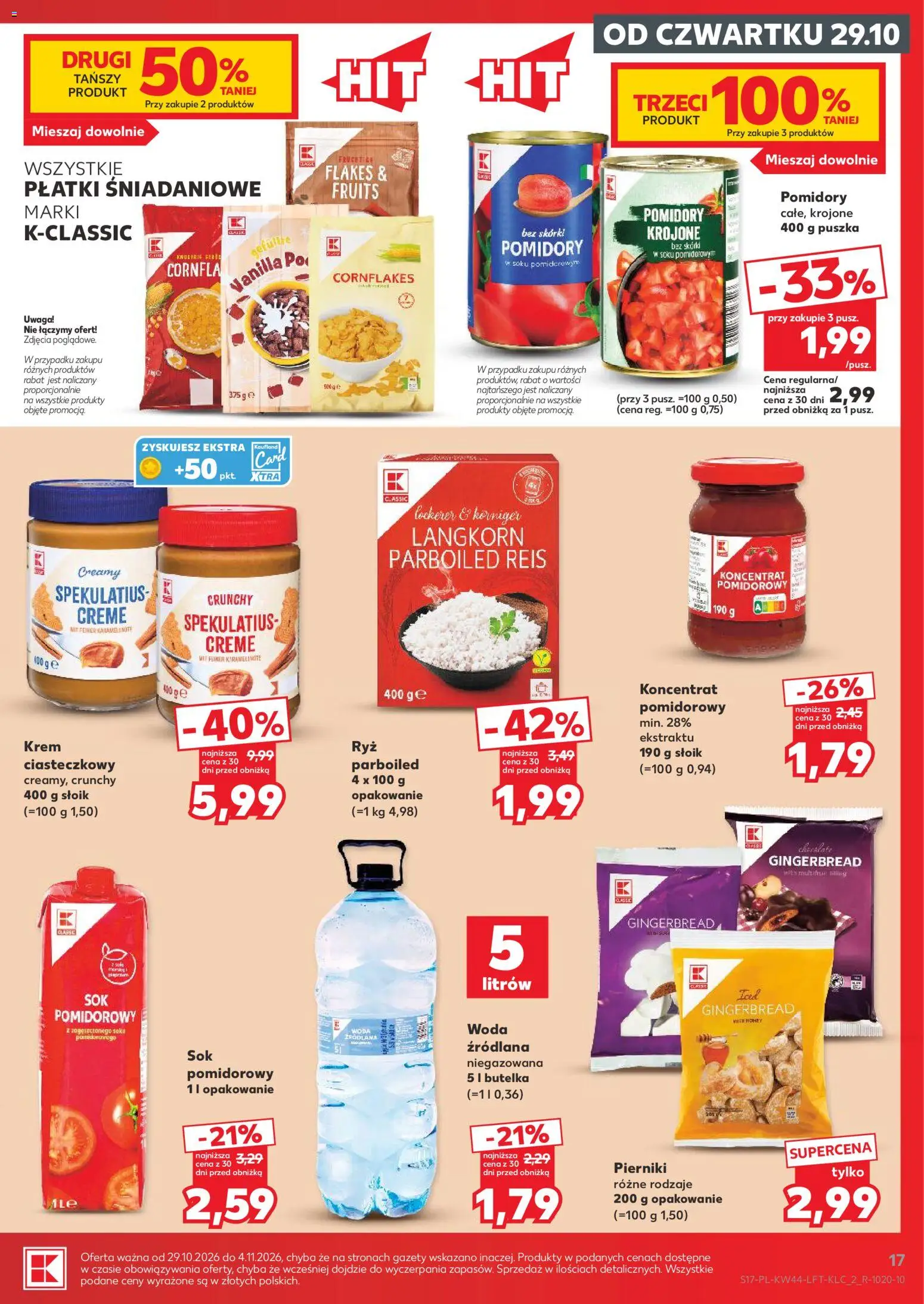 Kaufland Polsko leták od 29.10.2026 | Strana: 17 | Produkty: Cornflakes, Krém, Spekulatius