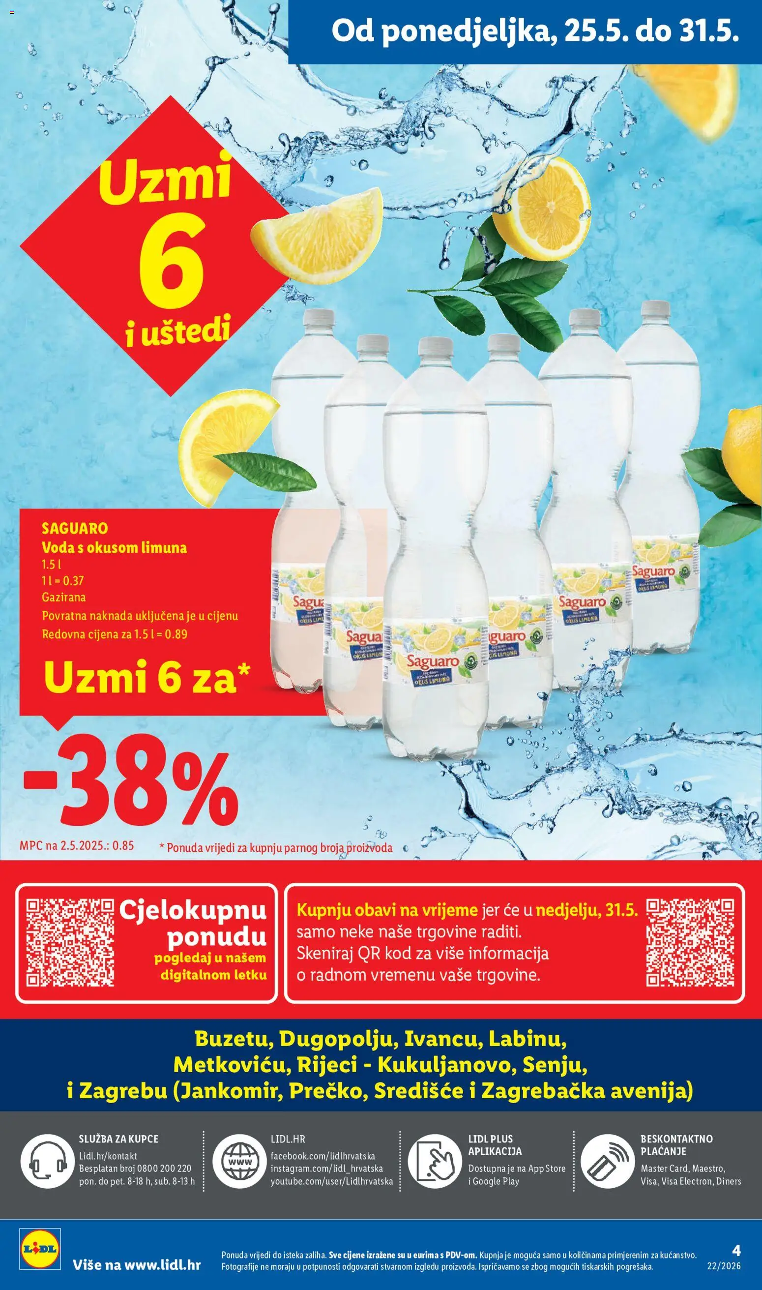 Lidl katalog | vrijedi od 25.05.2026 | Stranica: 4 | Proizvodi: Voda, Limun