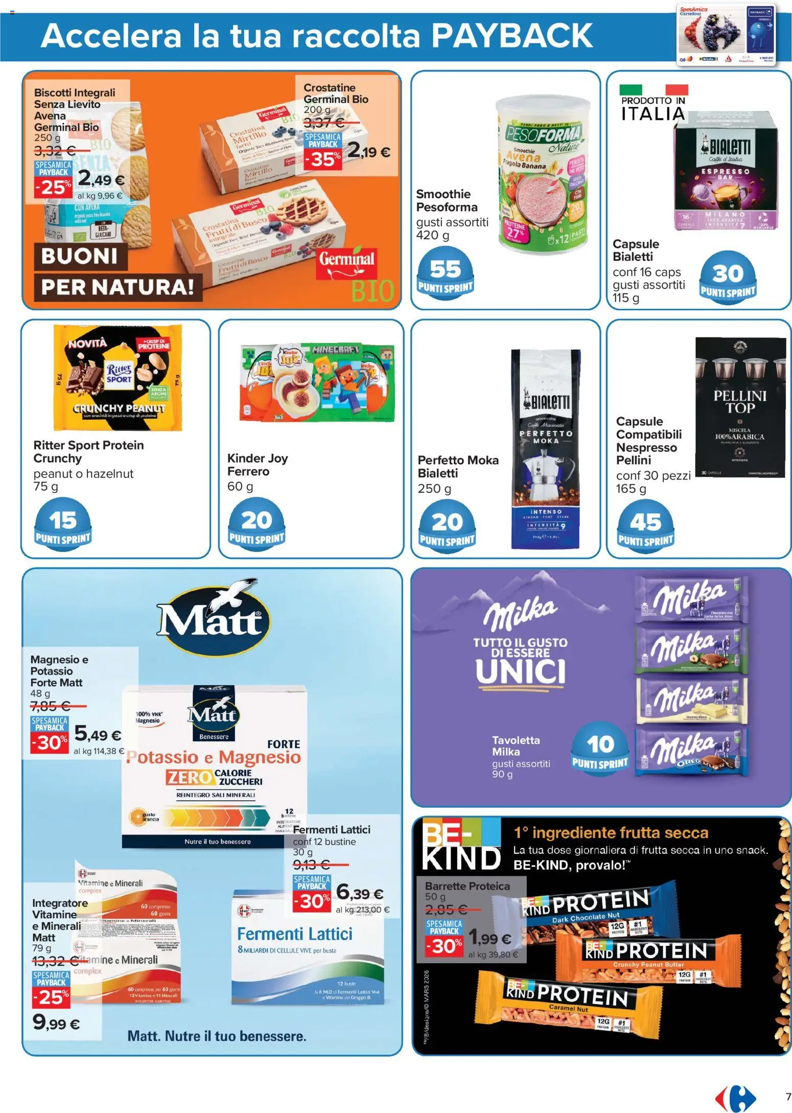 Volantino Carrefour del 16.06.2026 | Pagina: 7 | Prodotti: Biscotti, Crostatine, Arachidi, Farro