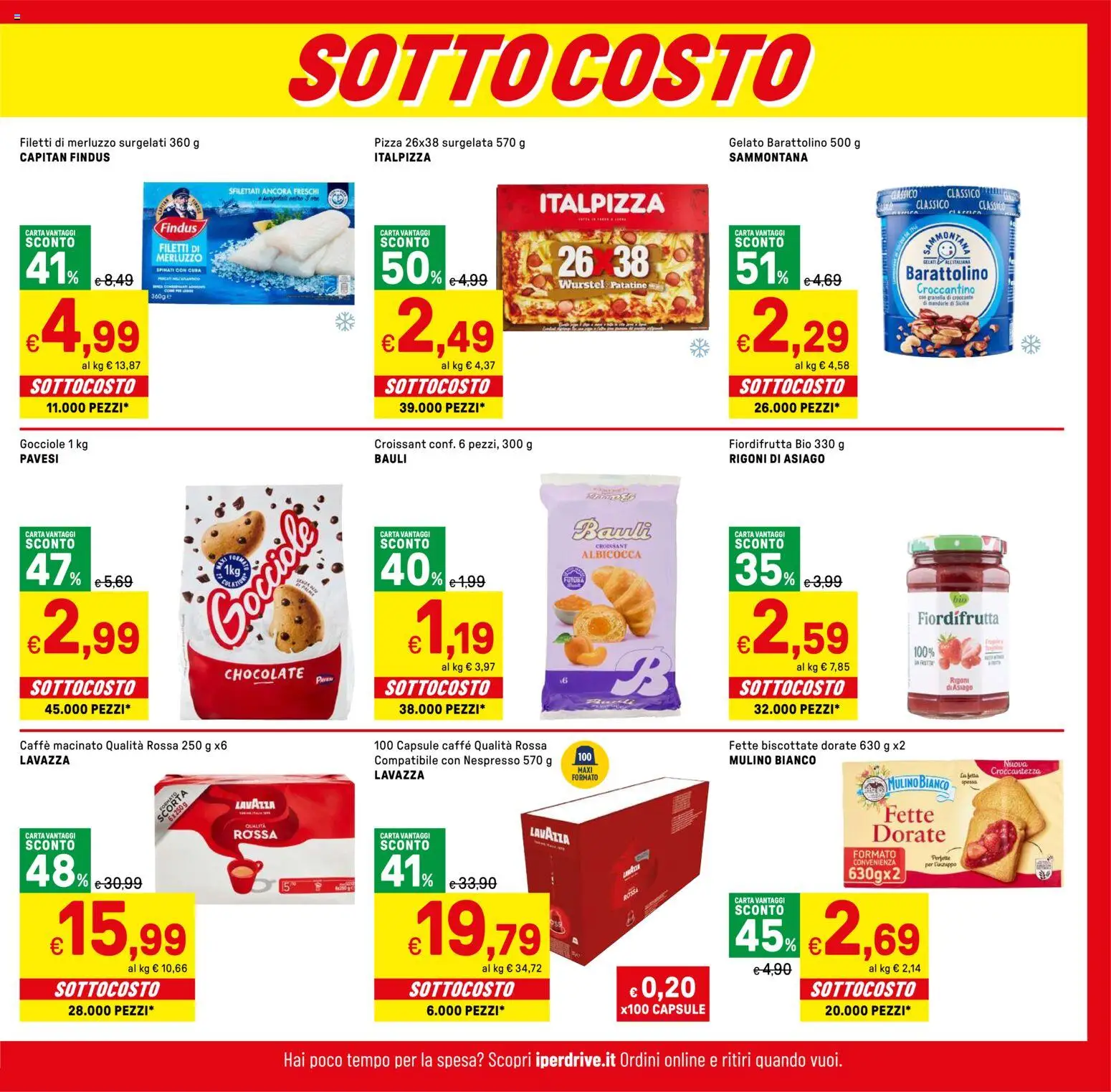 Volantino Iper del 04.06.2026 | Pagina: 3 | Prodotti: Merluzzo, Patatine, Lavazza, Macinato