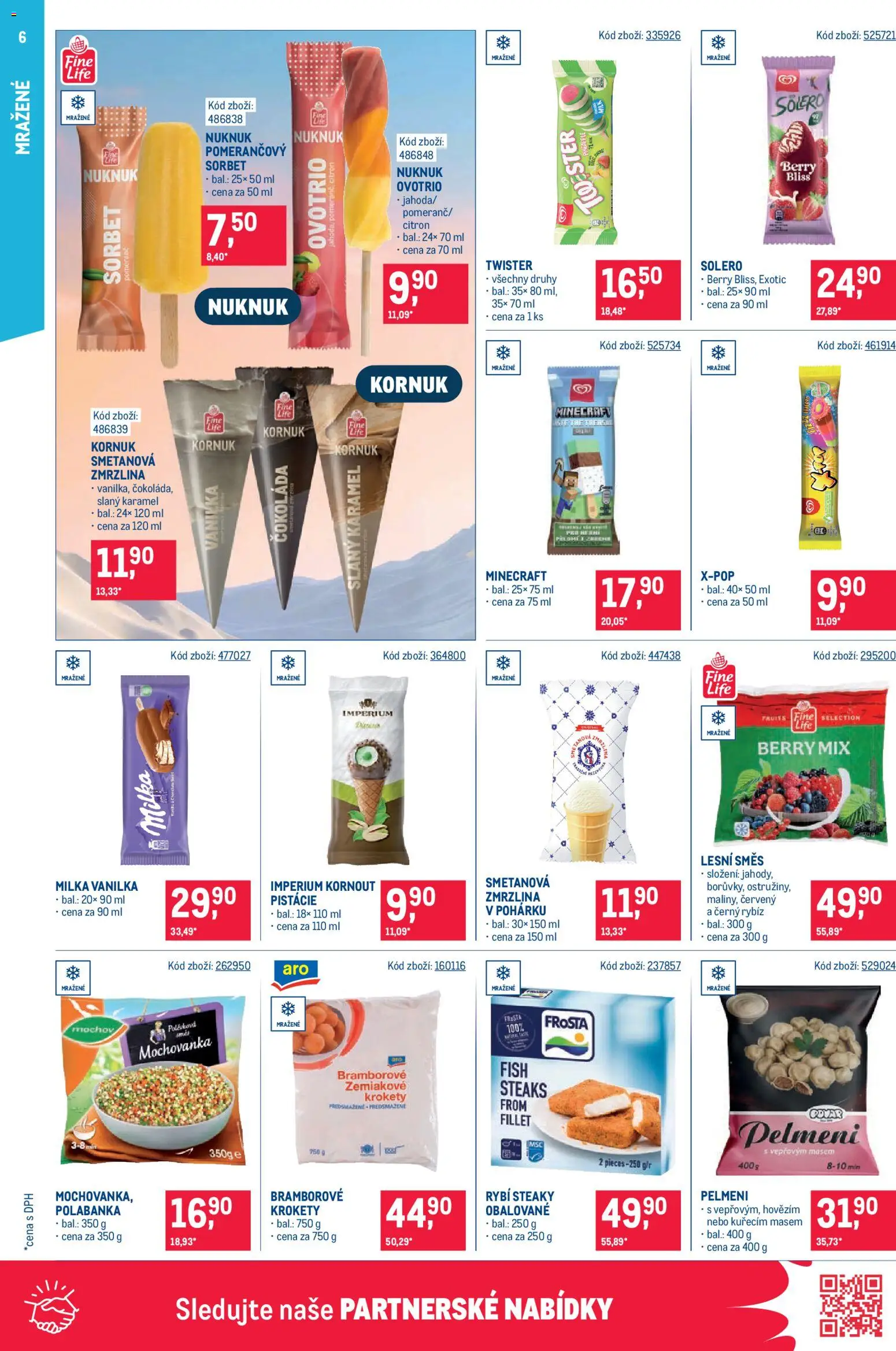 Makro leták - Maloobchod od 29.07.2026 | Strana: 6 | Produkty: Slaný karamel, Krokety, Pelmeni, Sorbet