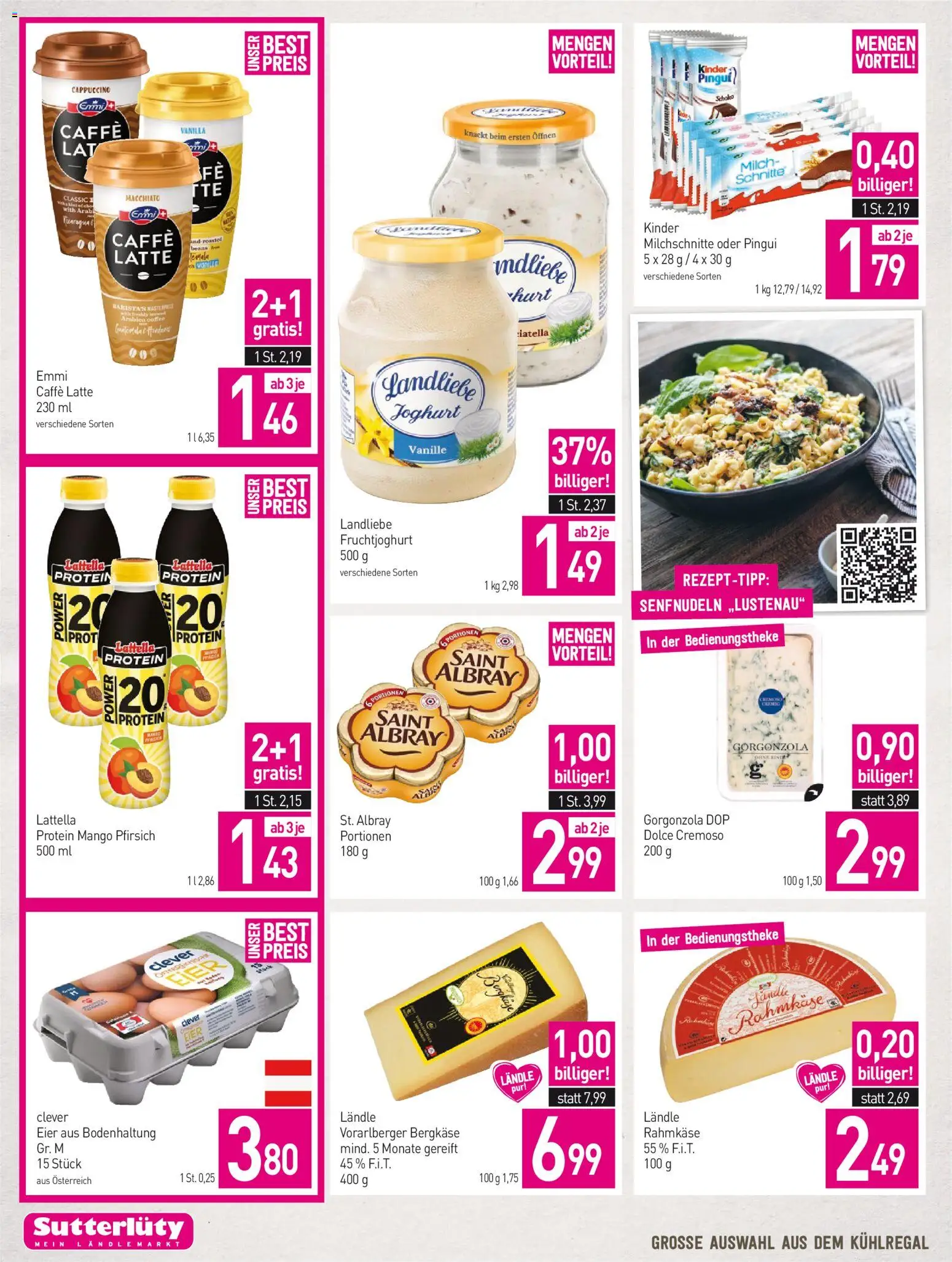 Sutterlüty Flugblatt gültig ab 03.09.2026 | Seite: 4 | Produkte: Pfirsich, Milch, Joghurt, Eier