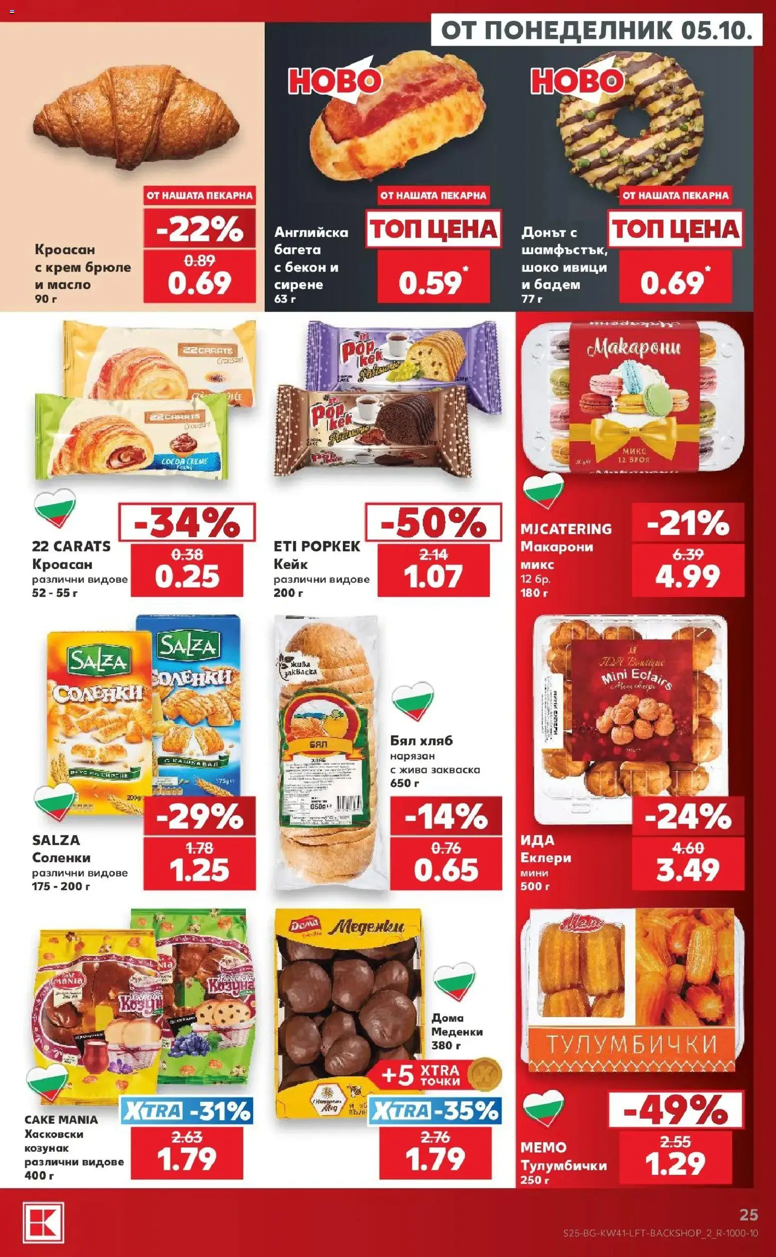 {H1} | Страница: 25 | Продукти: Крем, Сирене, Макарони, Козунак