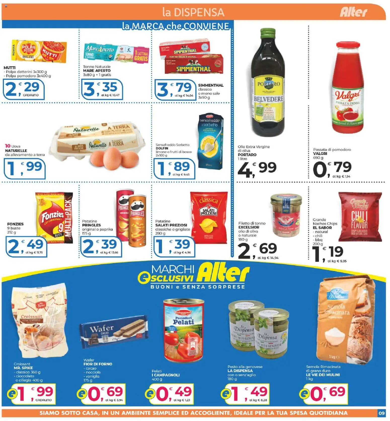 Volantino Alter Discount del 10.06.2026 | Pagina: 9 | Prodotti: Patatine, Tonno, Croissant, Forno