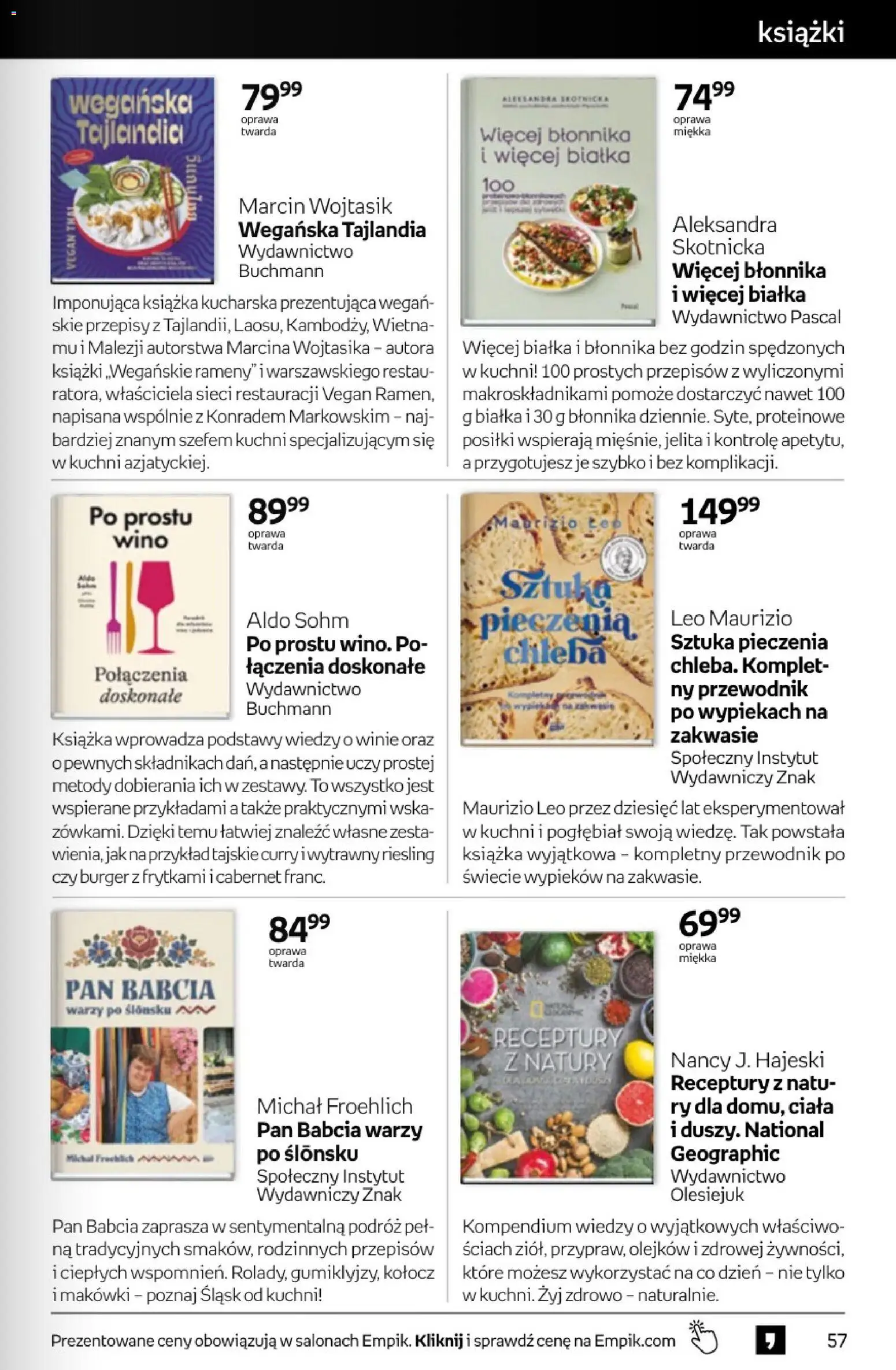 Empik promocje - Tom kultury Książki od 14.10.2026 | Strona: 57 | Produkty: Curry, Riesling, Burger, Wino