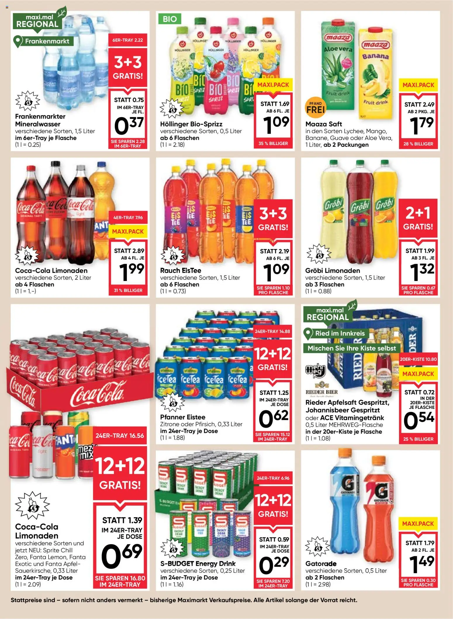 Maximarkt Flugblatt gültig ab 16.04.2026 | Seite: 14 | Produkte: Zitrone, Planche de surf, Saft, Bier