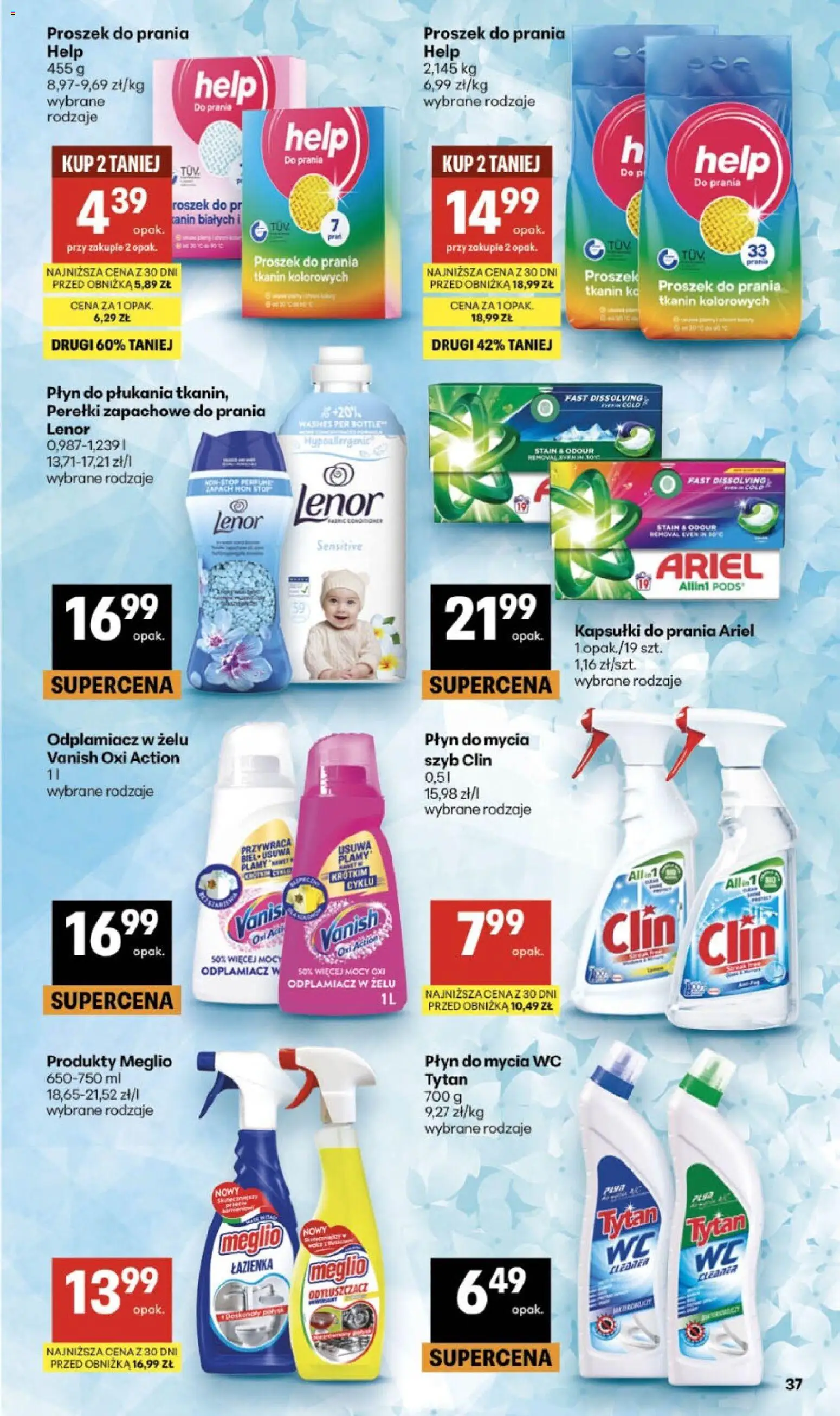 Delikatesy Centrum gazetka - Sklepy Własne od 09.07.2026 | Strona: 37 | Produkty: Meglio, Kapsułki do prania, Proszek do prania, Odplamiacz