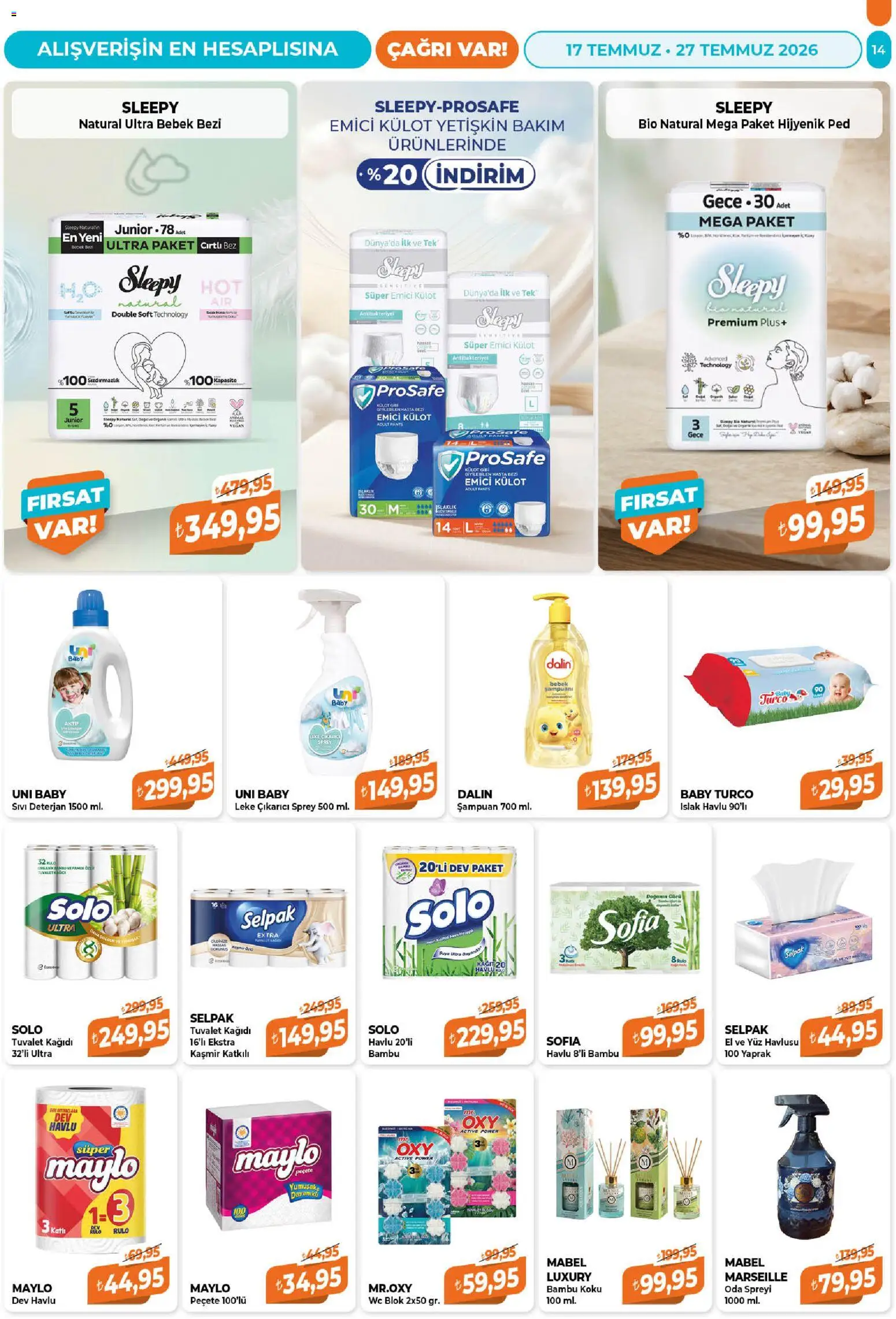 Çağrı Market Katalog - 17 Temmuz 2026 tarihinden itibaren geçerlidir | Sayfa: 14