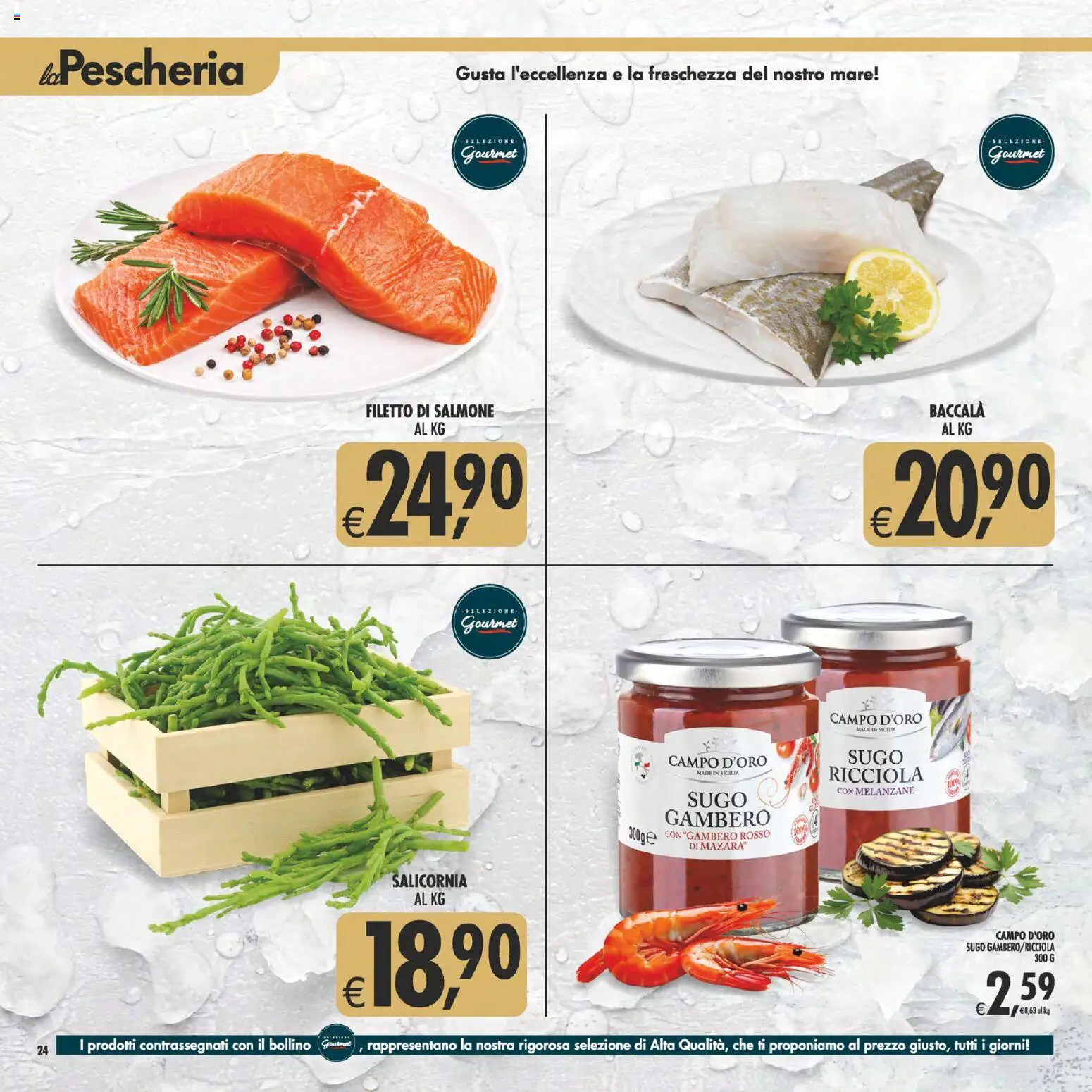 Volantino Decò del 13/10/2026 | Pagina: 24 | Prodotti: Salmone, Filetto, Melanzane, Sugo
