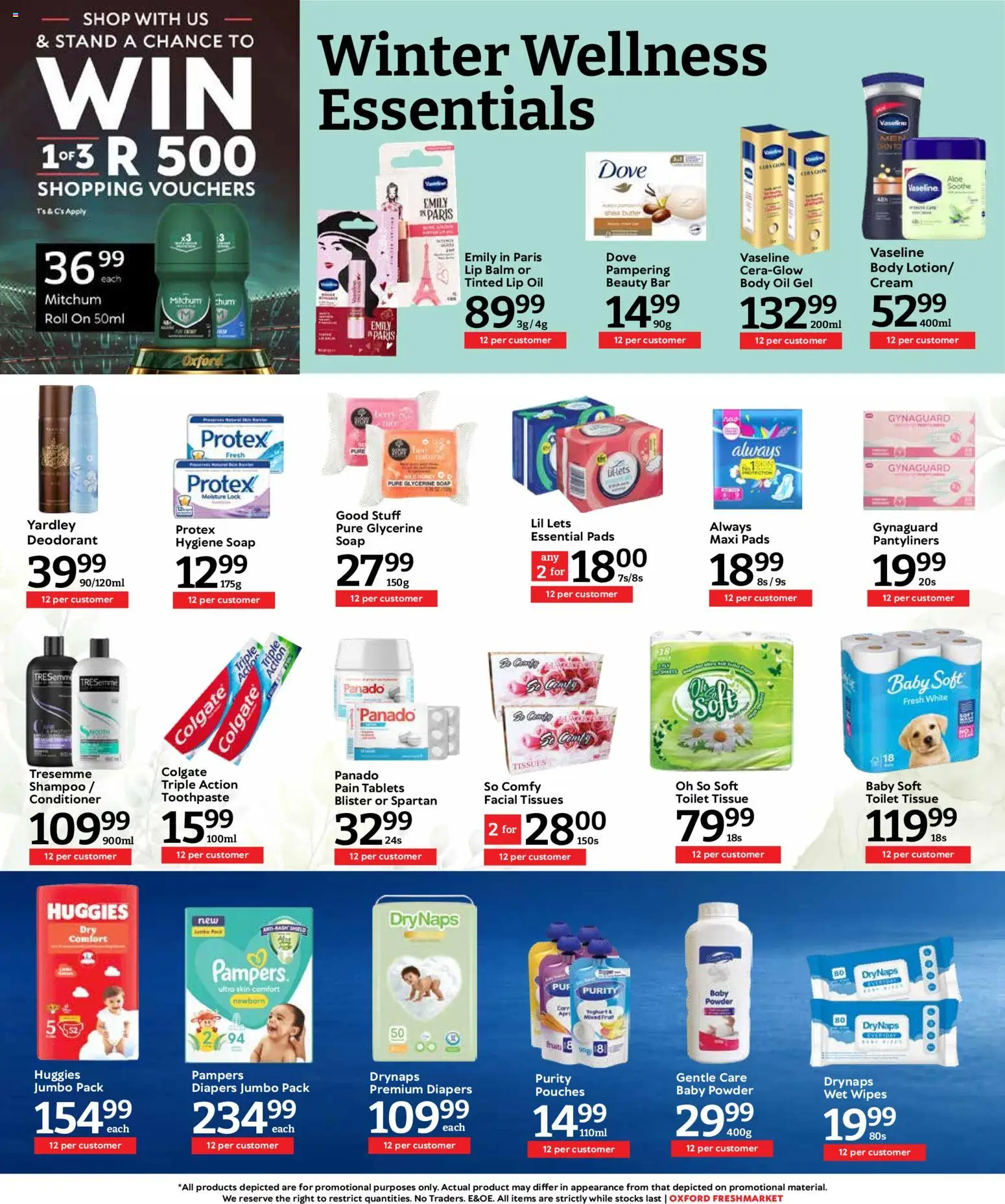 New Oxford Freshmarket catalogue – valid from 17.06.2026 | Page: 14 | Products: Conditioner, Soap, Lip balm, Tissues