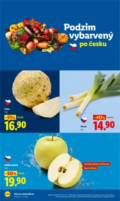 Náhled letáku Jablka zelená, 1 kg od 29.10.2026 | Strana: 10 | Produkty: Jablka, Celer, Pórek