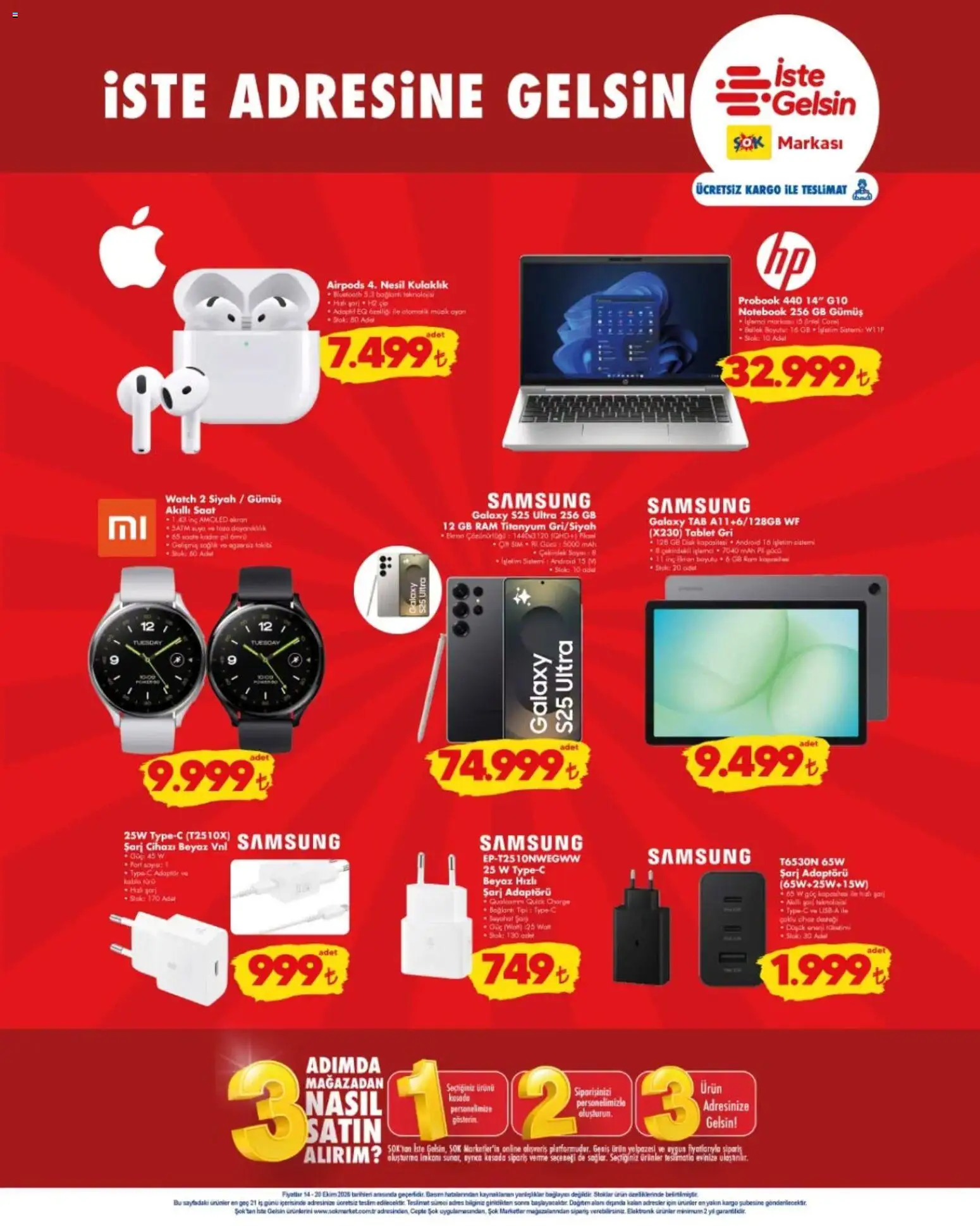 Şok Market Katalog - 14 Ekim 2026 tarihinden itibaren geçerlidir | Sayfa: 8 | Ürünler: Akıllı saat, Saat, Bağlayıcı, Disk