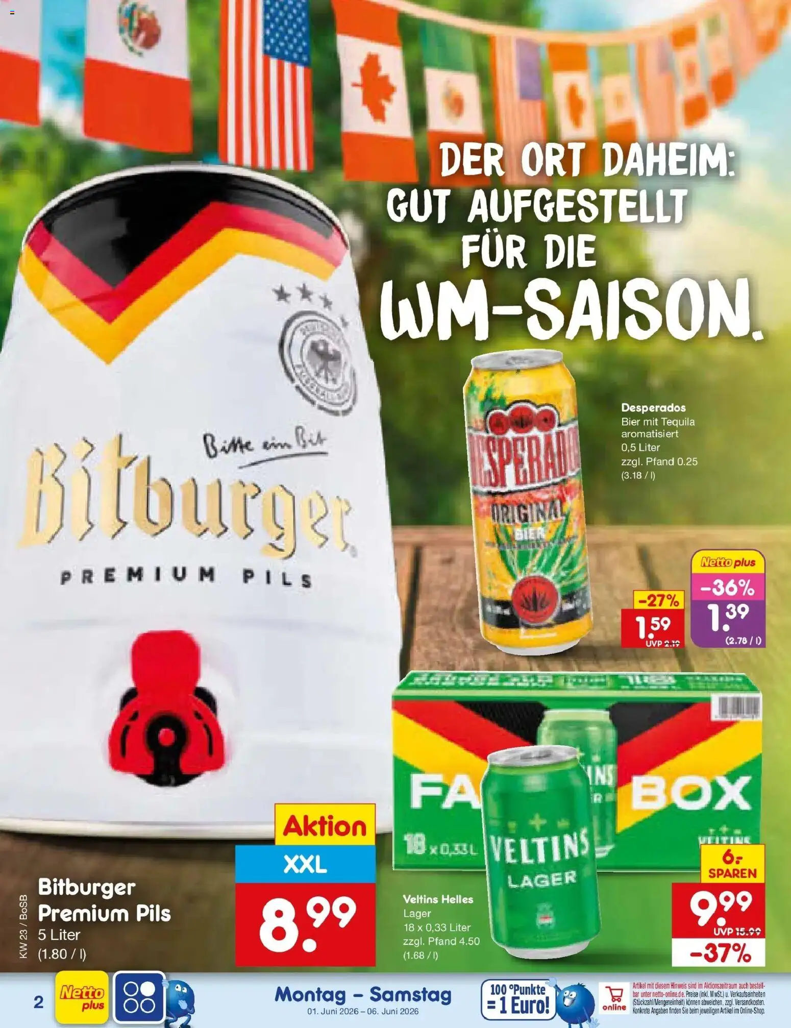 Netto Marken-Discount Prospekt Stadtlohn – gültig ab 01.06.2026 | Seite: 30 | Produkte: Bier, Pils, Tequila, Desperados