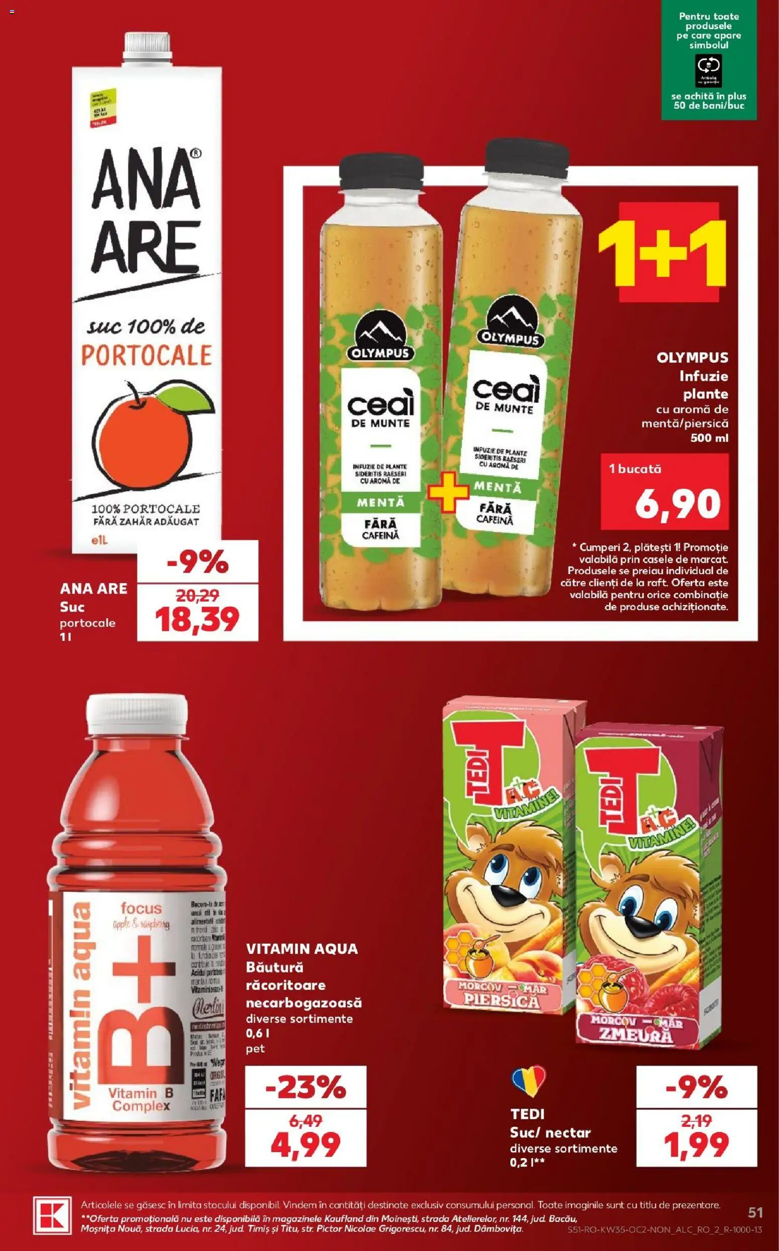 Noul catalog Kaufland – valabil de la 26.08.2026 | Pagină: 51 | Produse: Piersică, Zmeură, Suc, Portocale