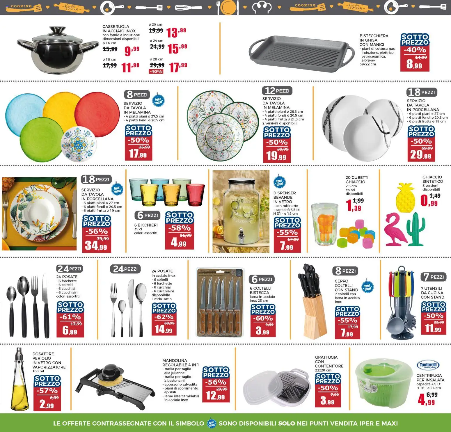Volantino Happy Casa del 13.05.2026 | Pagina: 3 | Prodotti: Centrifuga, Bistecchiera, Contenitore, Casseruola