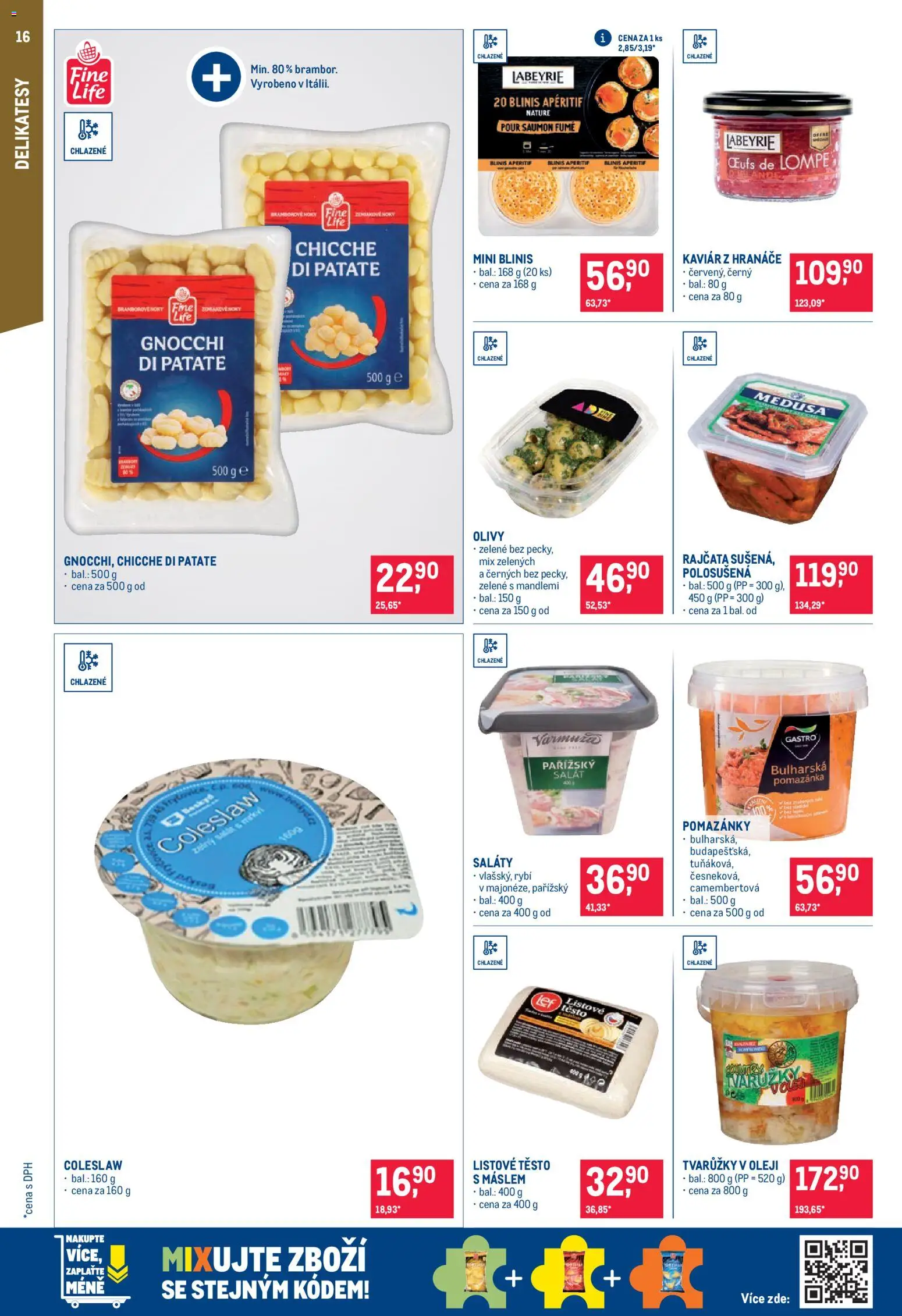 Makro leták - Pro milovníky jídla od 15.07.2026 | Strana: 16 | Produkty: Kaviár, Saláty, Pomazánky, Listové těsto