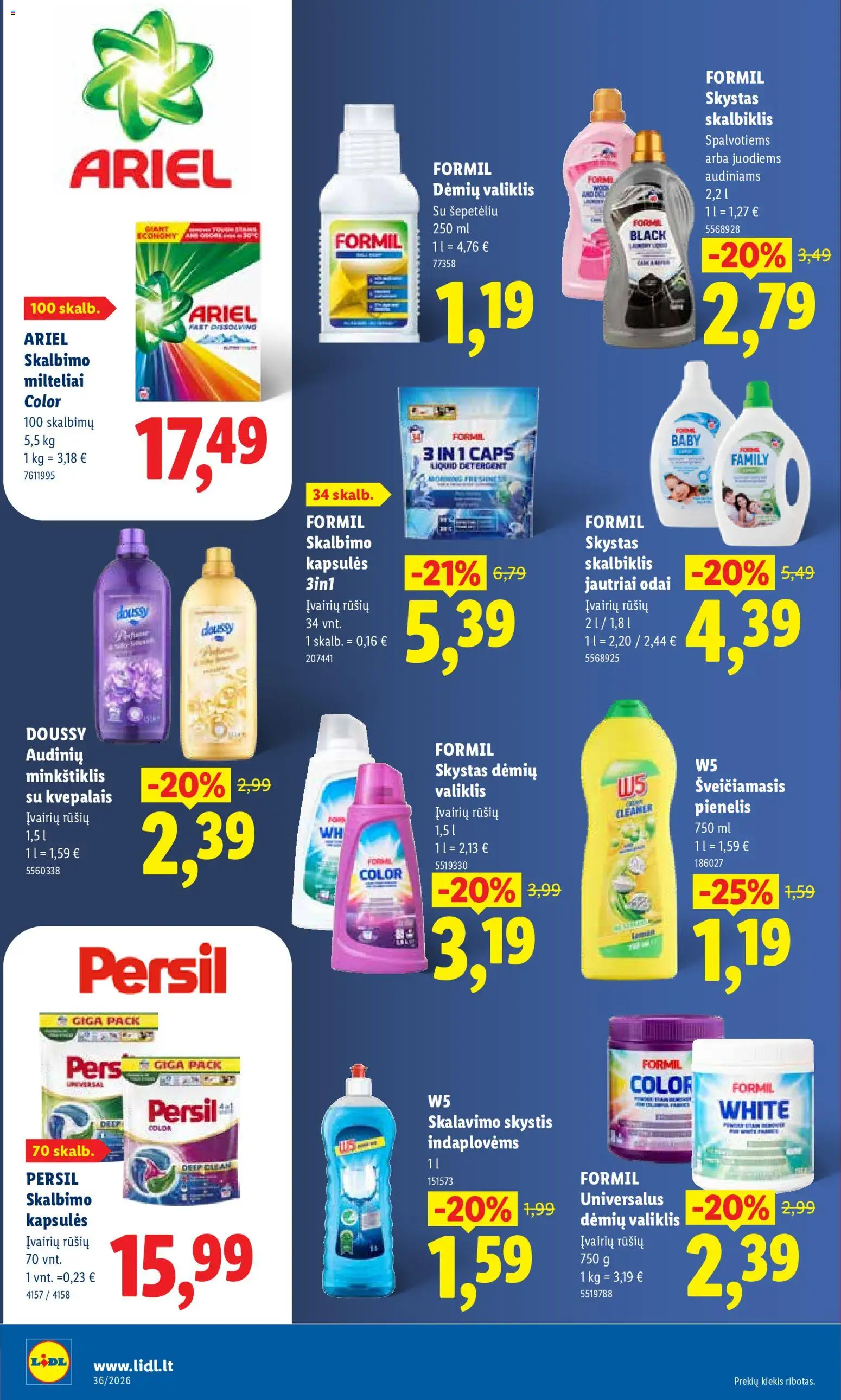 LIDL akcijos nuo 2026.08.31 | Puslapis: 28 | Prekių: Kapsulės, Skalbimo milteliai
