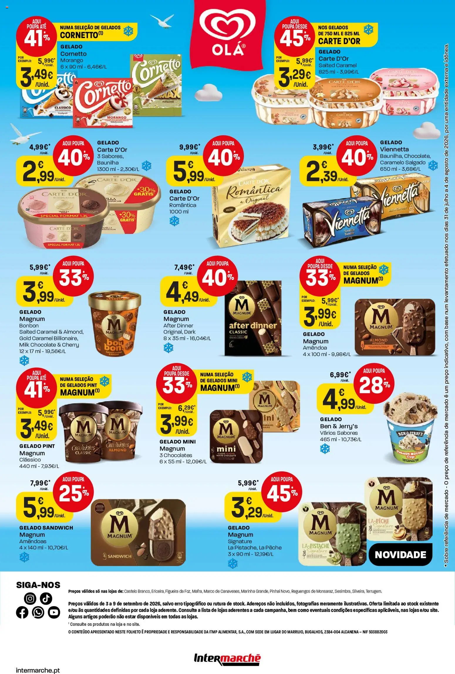Intermarché Folheto Mini │ válido de 03/09/2026 | Página: 2 | Produtos: Amêndoas, Gelado, Chocolate, Gelado sandwich