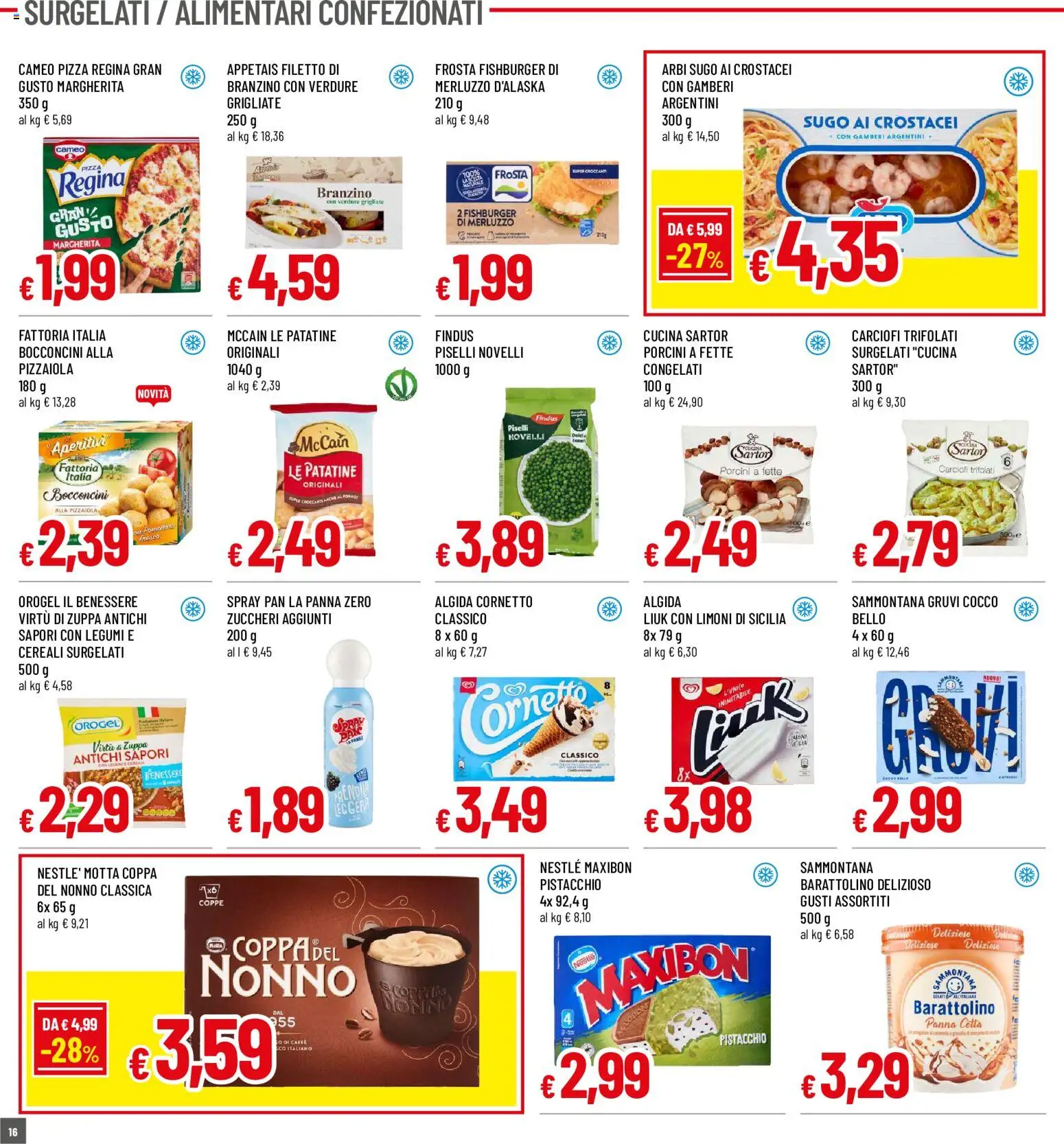 Volantino Galassia del 03/09/2026 | Pagina: 16 | Prodotti: Merluzzo d’Alaska, Cornetto, Cocco, Limoni