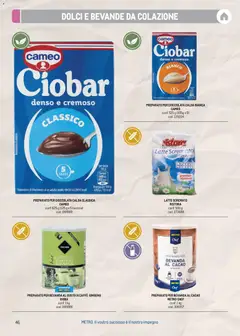 Anteprima del volantino Metro volantino Free From valido a partire dal 17/08/2026 | Pagina: 46 | Prodotti: Cioccolata calda, Latte, Dolci, Cacao