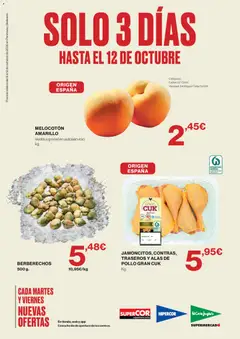 Vista previa Hipercor Solo 3 días válido desde el 09/10/2026