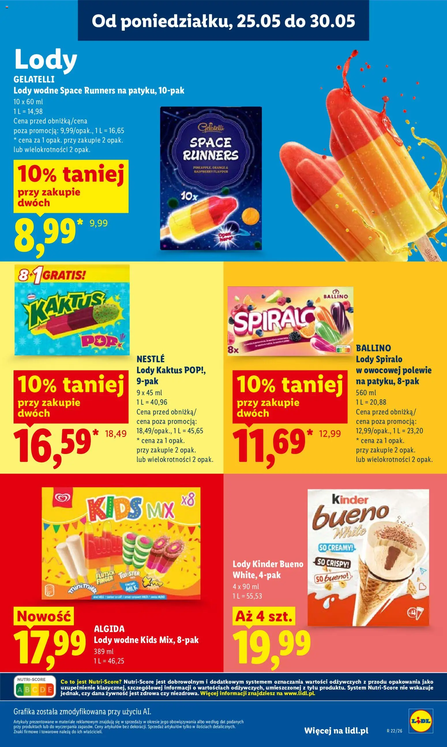 Lidl gazetka od 25.05.2026 | Strona: 67 | Produkty: Toster, Kinder Bueno, Lody Kaktus, Lody