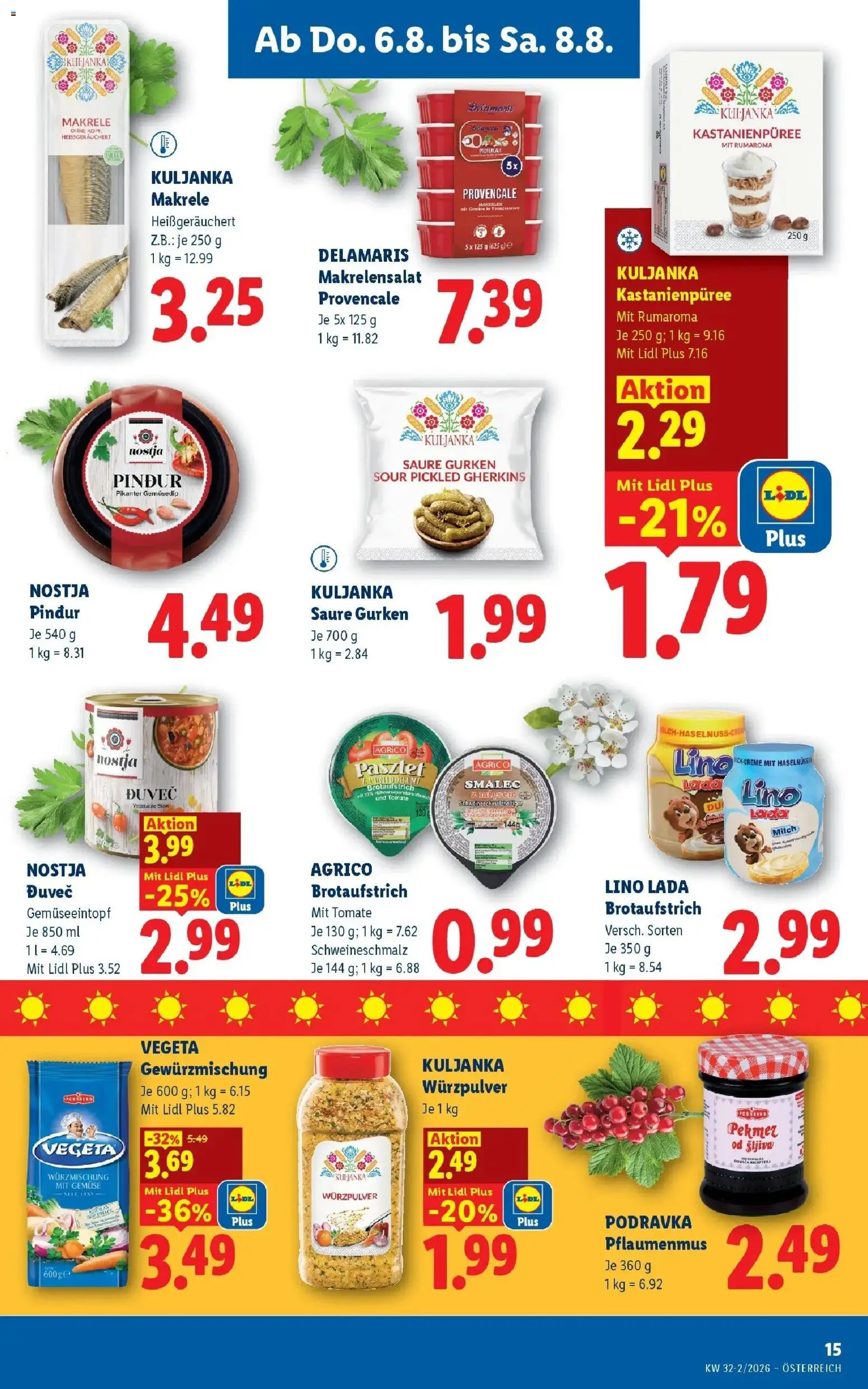 Lidl Flugblatt - Fohnsdorf, Neunkirchen, Graz ab 06.08.2026 - Angebote ab donnerstag | Seite: 17 | Produkte: Gurken, Gemüse, Haselnüsse