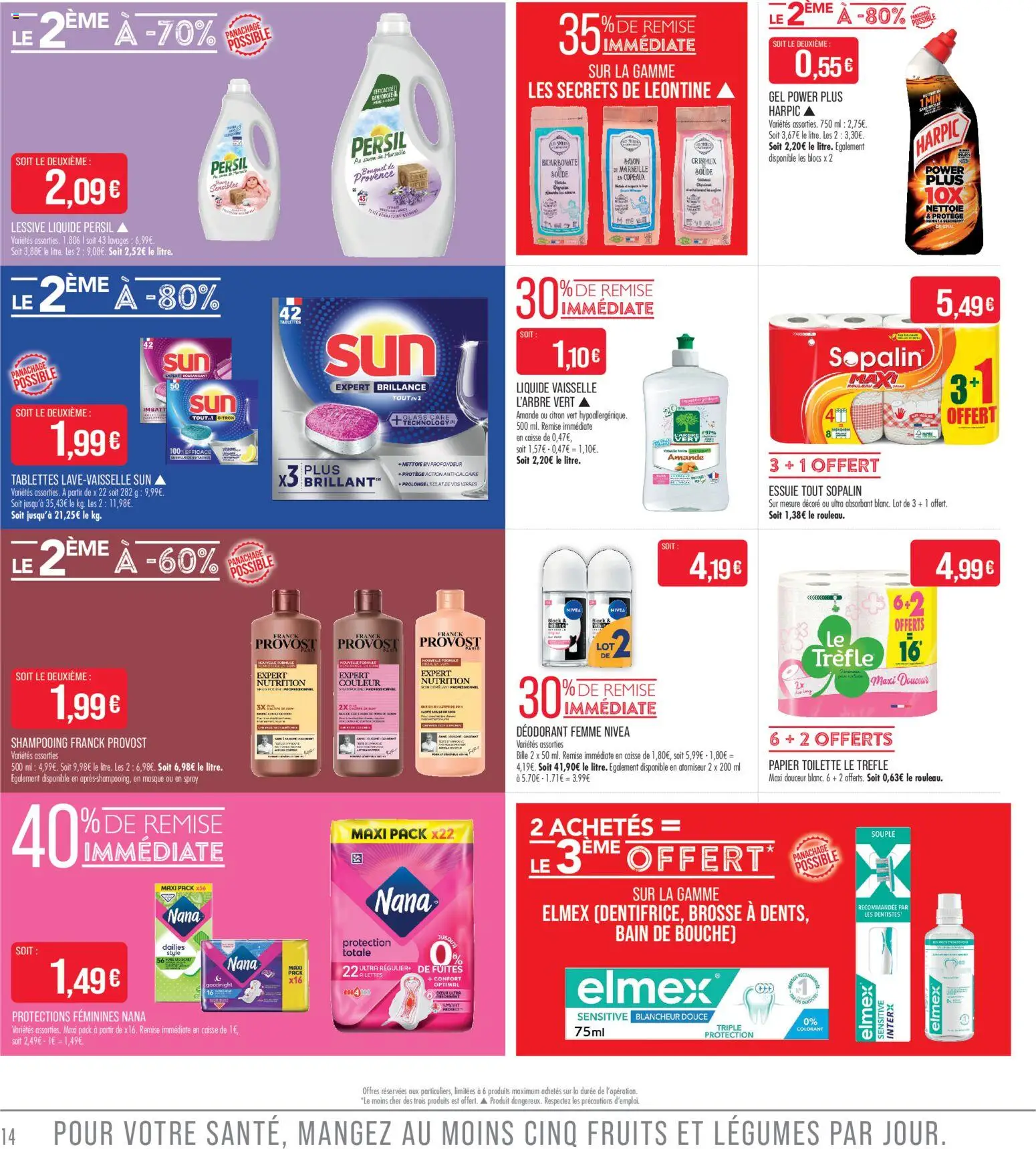 {H1} | Page: 14 | Produits: Brosse, Masque, Savon, Déodorant