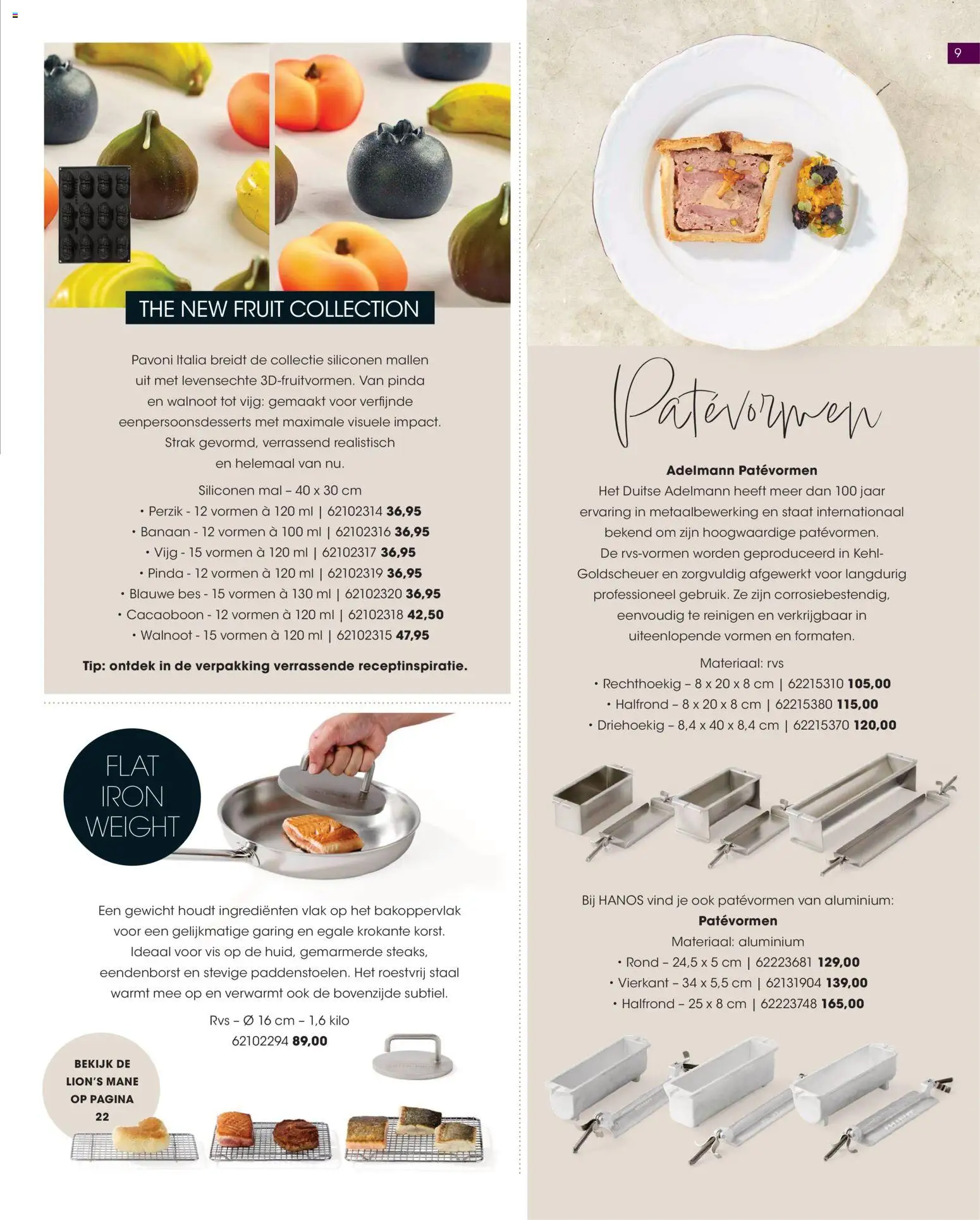 {H1} | Pagina: 9 | Producten: Eendenborst, Vis, Gewicht, Banaan