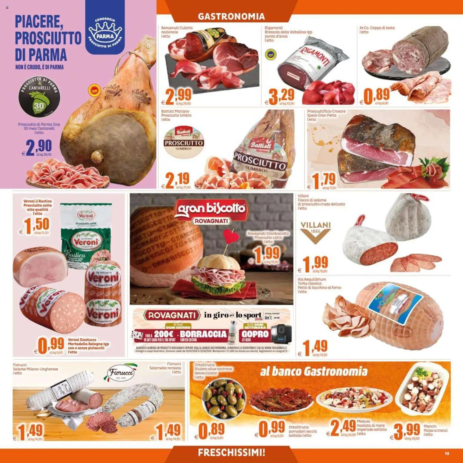Volantino Elite Supermercati del 08.05.2026 | Pagina: 15 | Prodotti: Speck, Prosciutto di Parma, Salame, Pomodori secchi