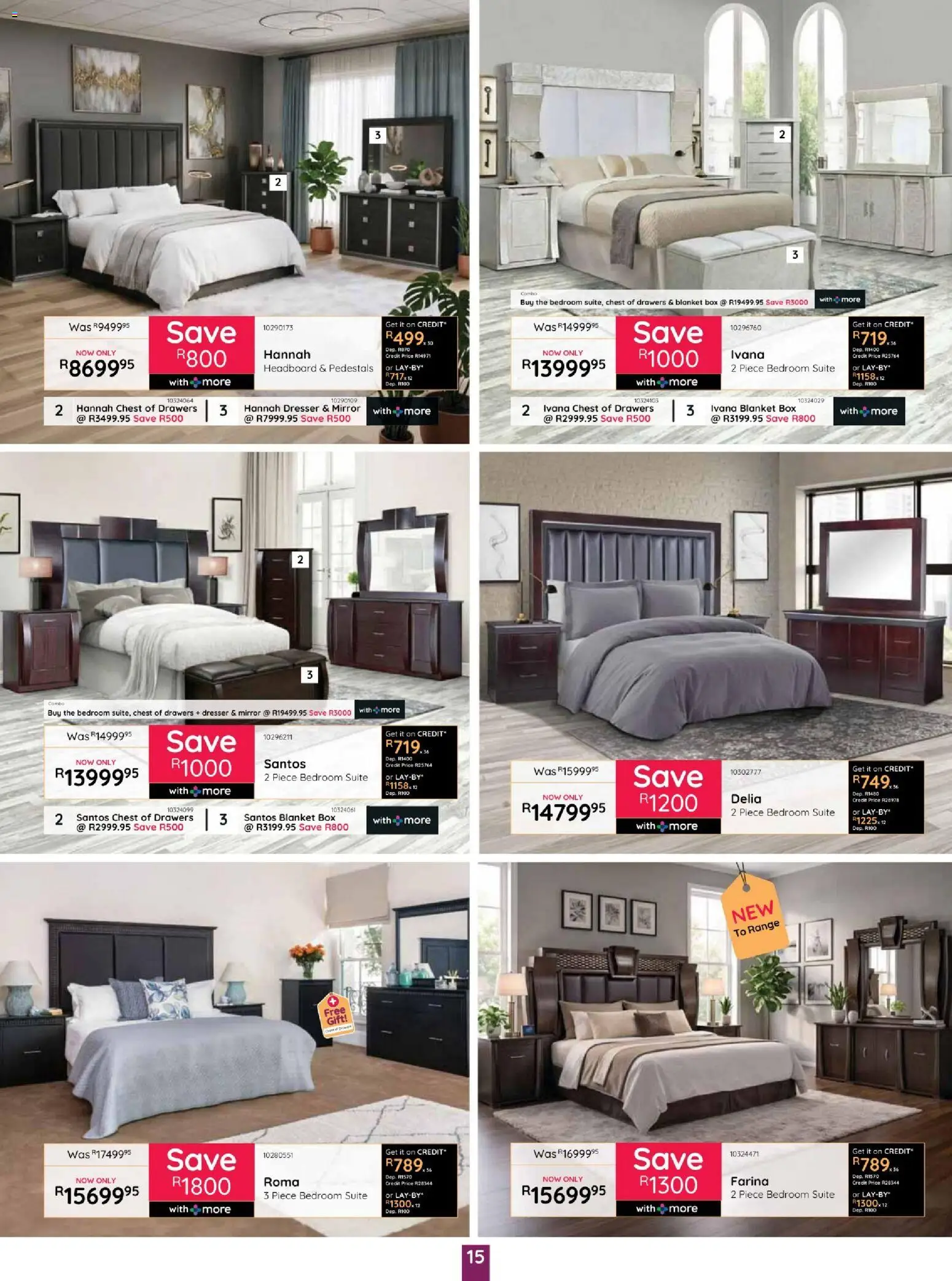 New Bradlows catalogue – valid from 17/09/2026 | Page: 15 | Products: Headboard, Chest of drawers, Box, Mirror