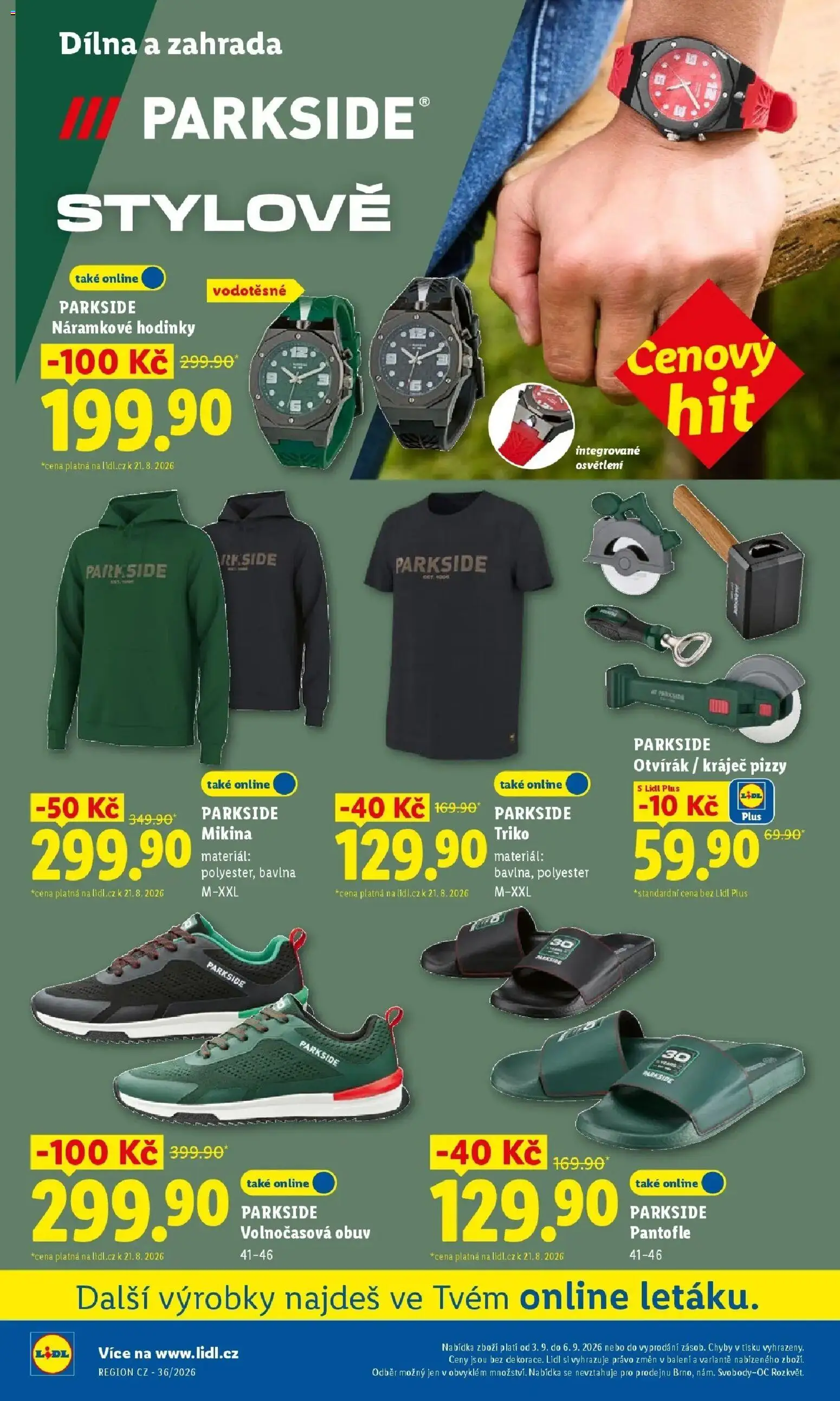 Lidl leták od 31.08.2026 - Nový akční leták | Strana: 18 | Produkty: Mikina, Parkside, Zahrada, Hodinky