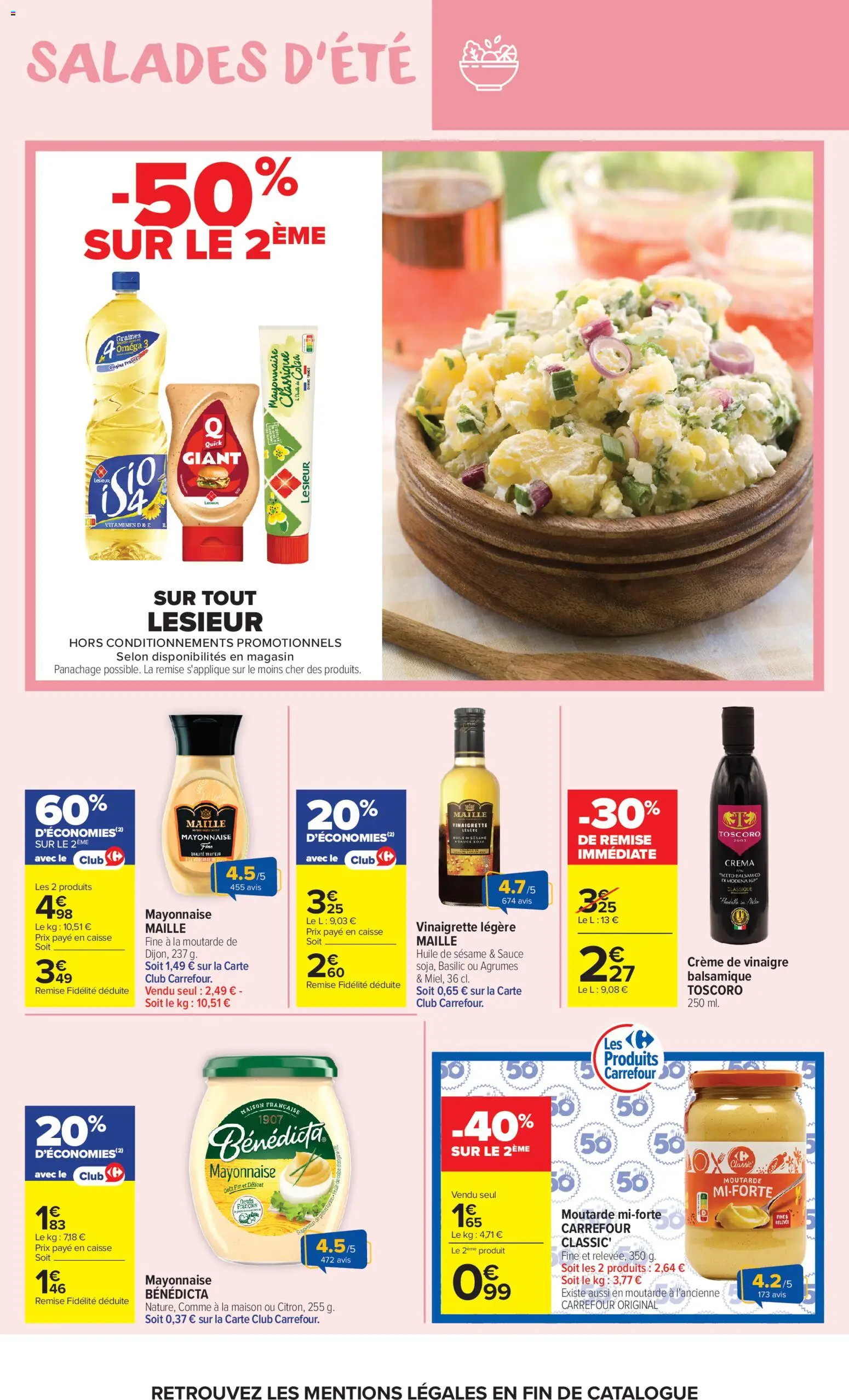 {H1} | Page: 14 | Produits: Mayonnaise, Vinaigre, Moutarde, Crème