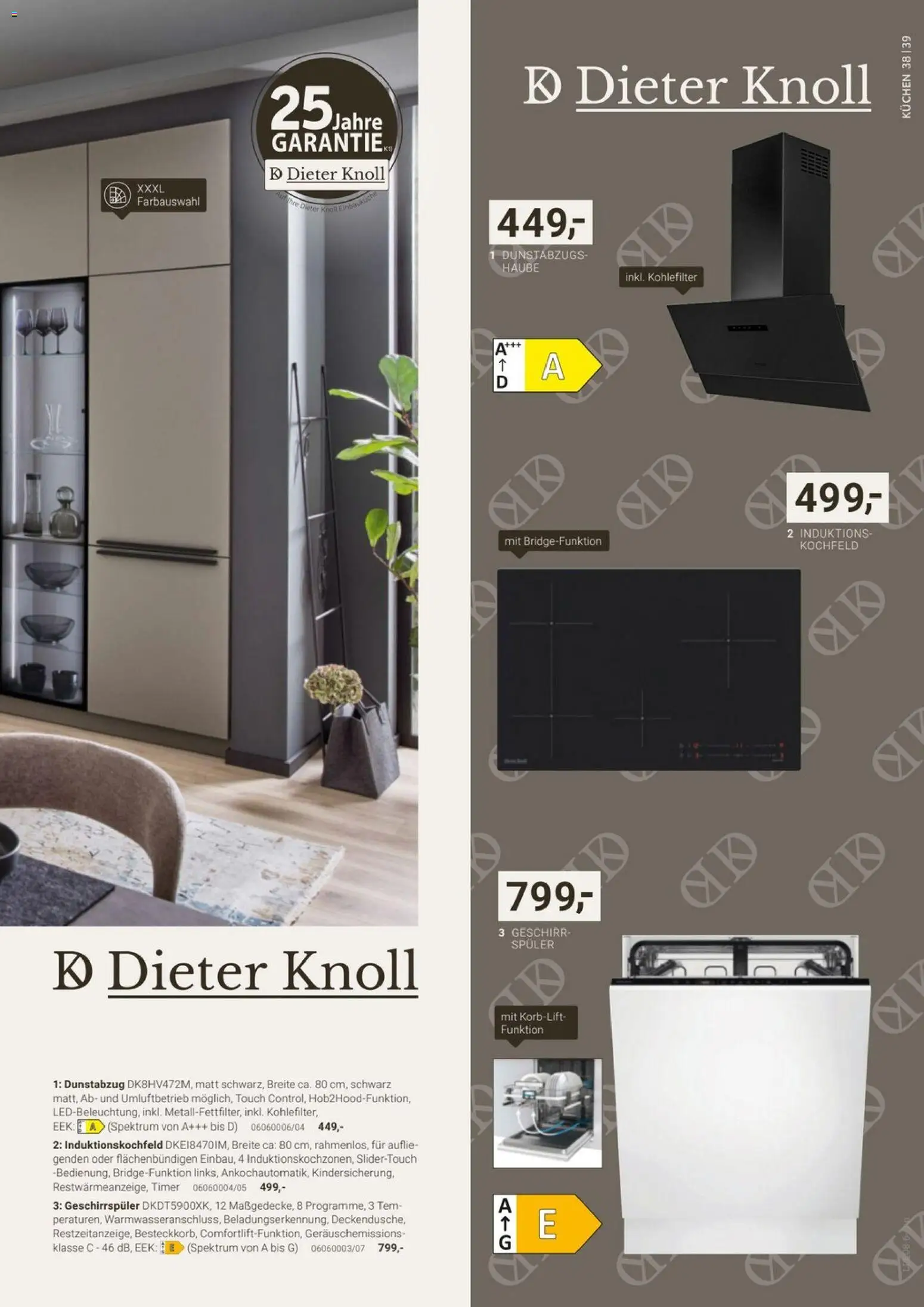 XXXLutz Dieter Knoll Spezial – gültig ab 01.08.2026 | Seite: 39 | Produkte: Geschirrspüler, Kochfeld, Dunstabzug, Kuchen