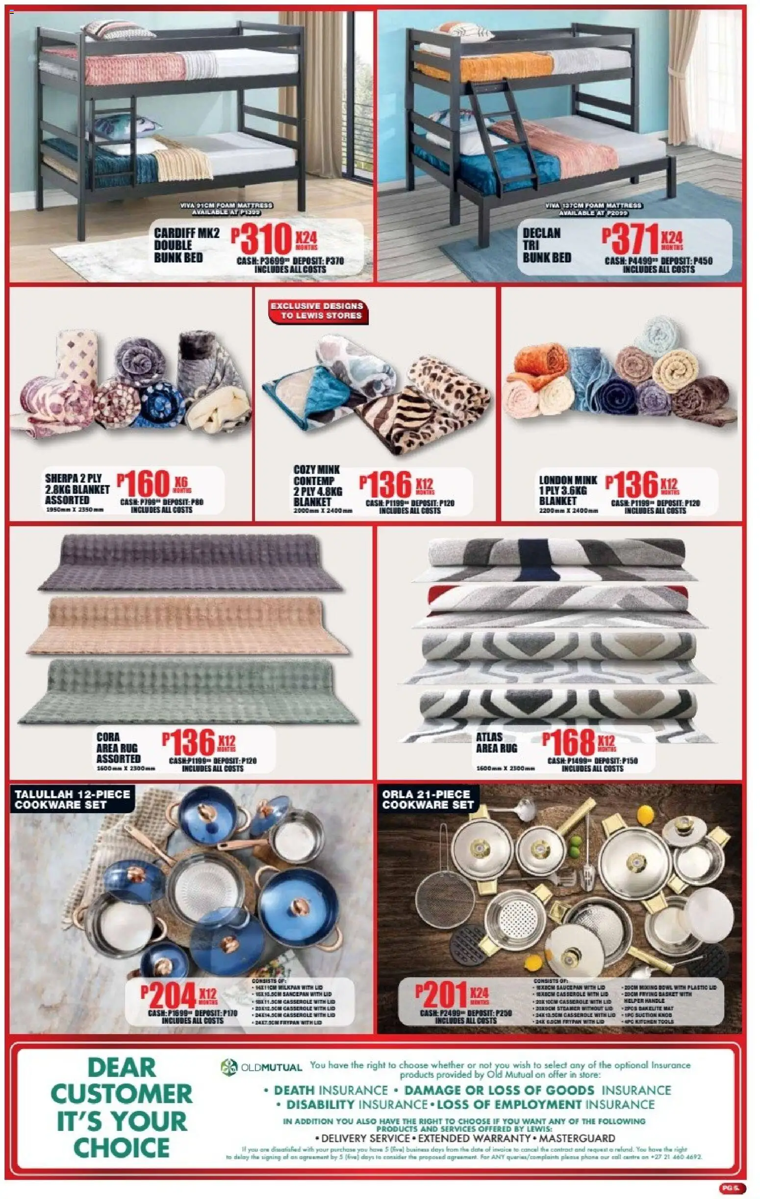 New Lewis Stores catalogue – valid from 06/07/2026 | Page: 5 | Products: Bed, Mattress, Cookware, Foam