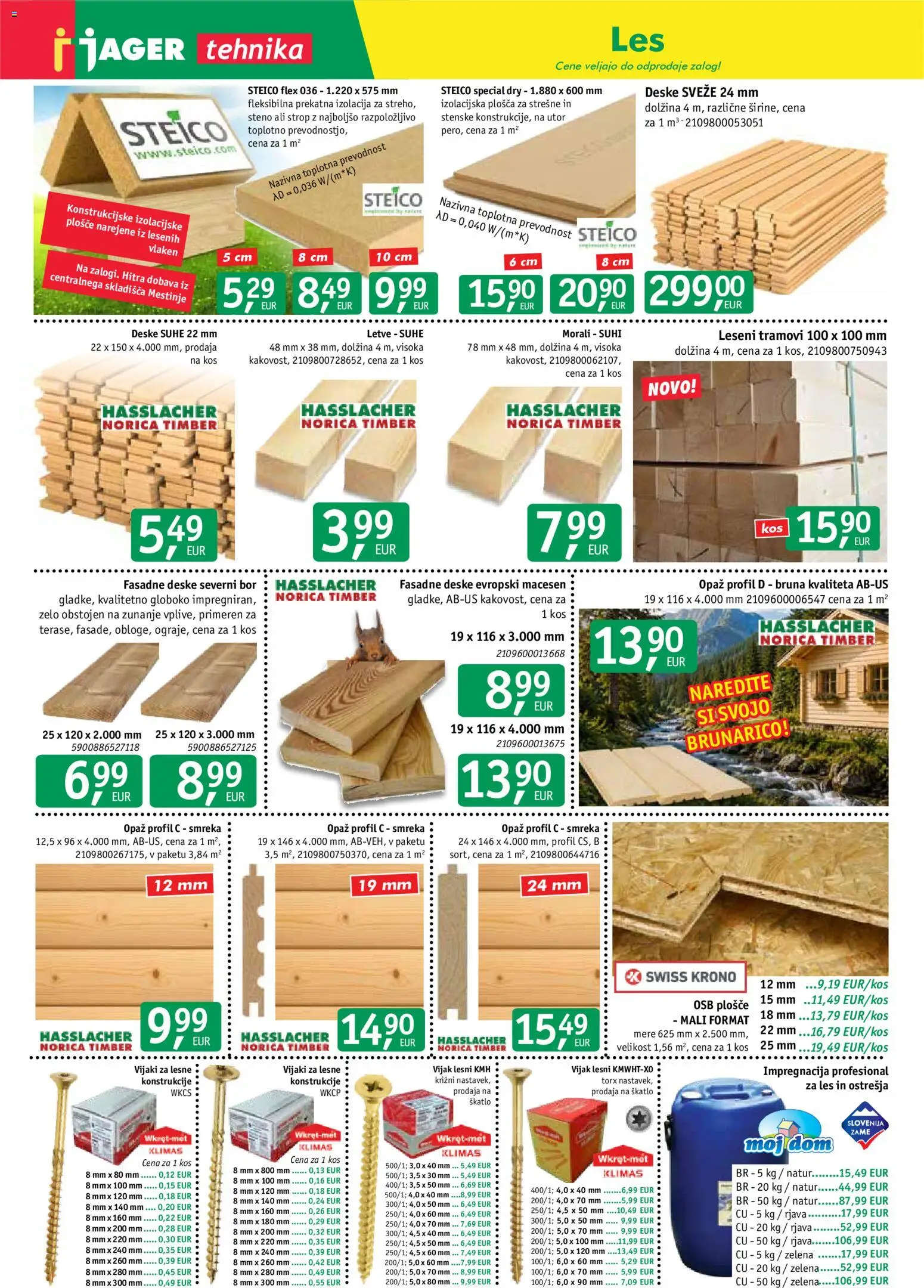 Novi Jager katalog ponudbe – veljaven od 28.10.2026 | Stran: 7 | Izdelki: Kos, Zelena