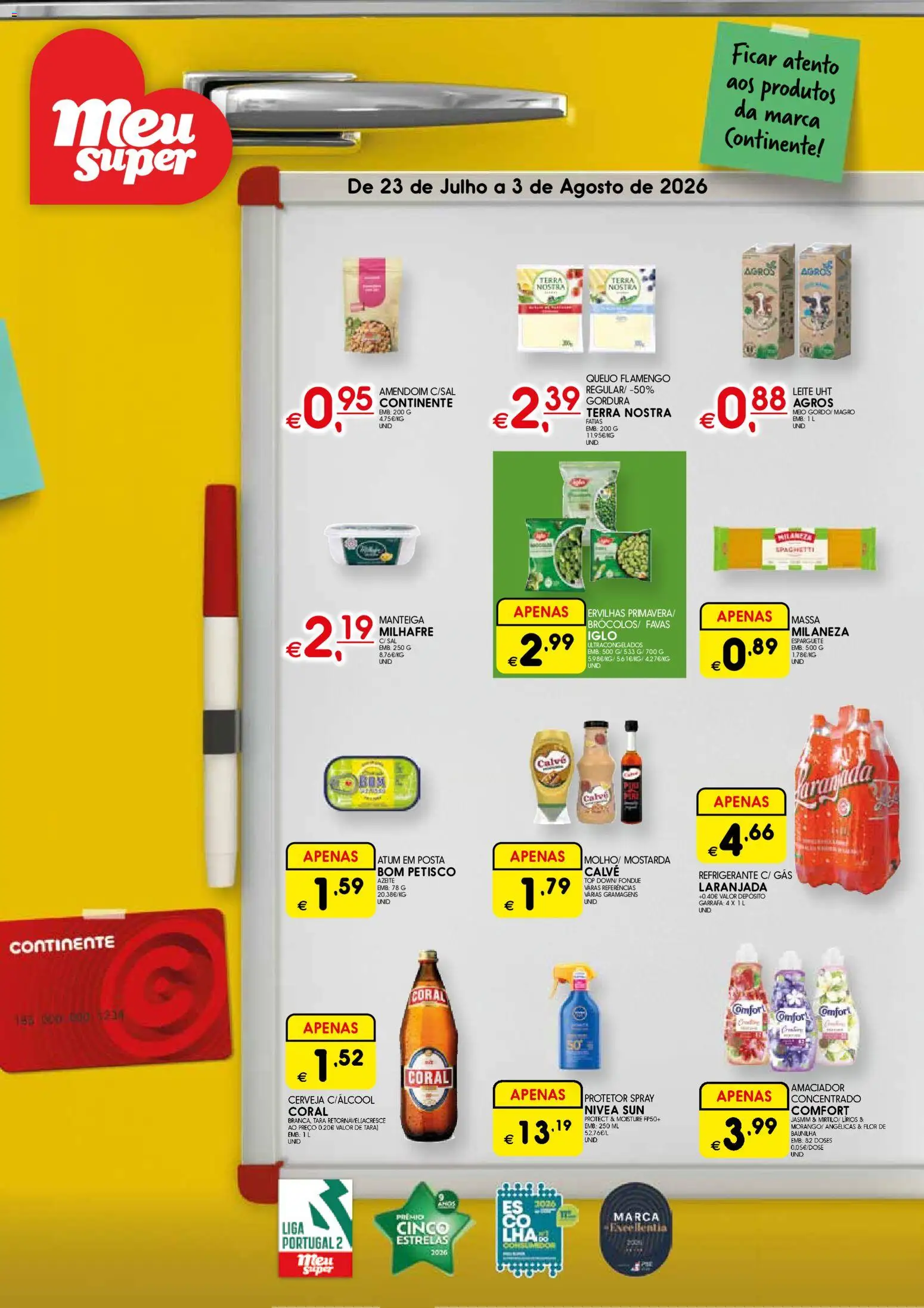 Meu Super folheto Madeira │ válido de 23/07/2026 | Página: 1 | Produtos: Top, Milaneza, Leite, Manteiga