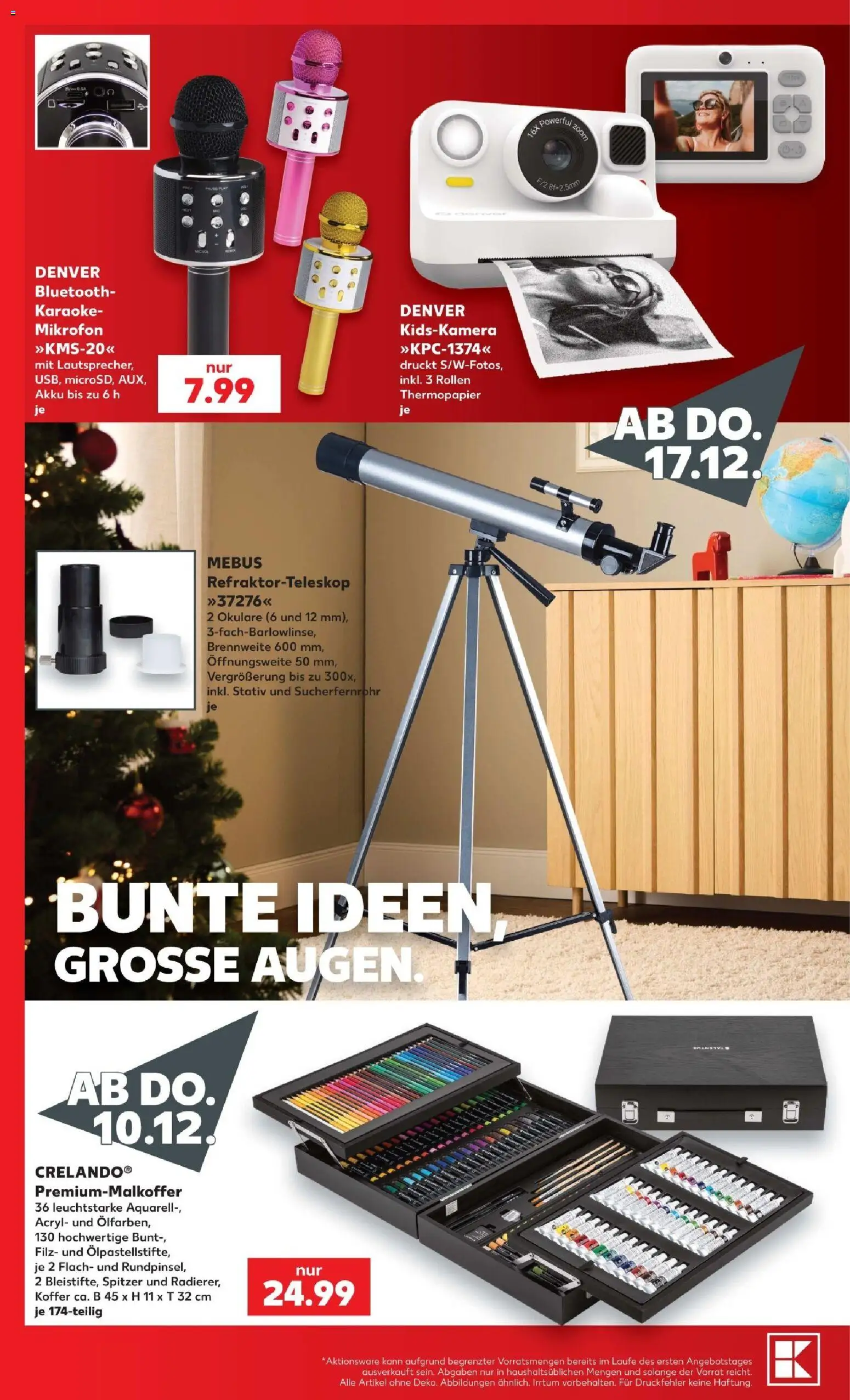 Kaufland Prospekt – gültig ab 12.10.2026 | Seite: 24 | Produkte: Mikrofon, Koffer, Stativ