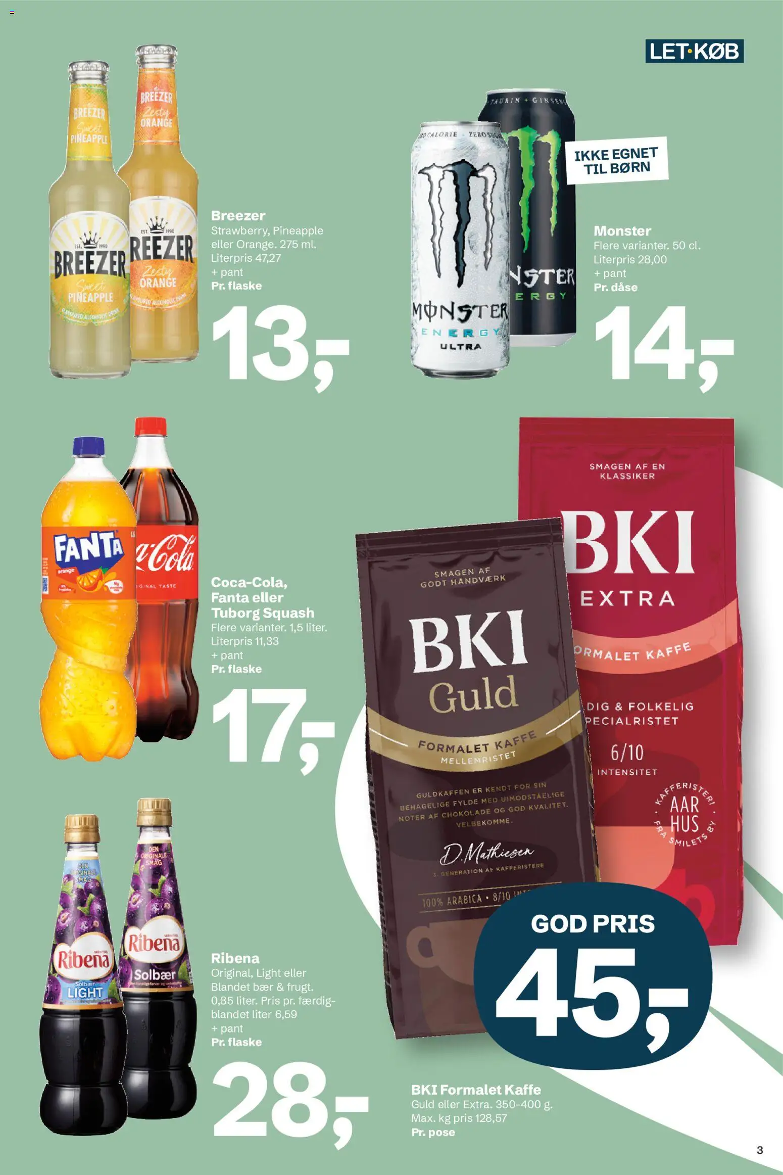 LETKØB tilbudsavis – gyldig fra 19/10/2026 | Side: 3 | Produkter: Chokolade, Cola, Solbær, Tuborg Squash