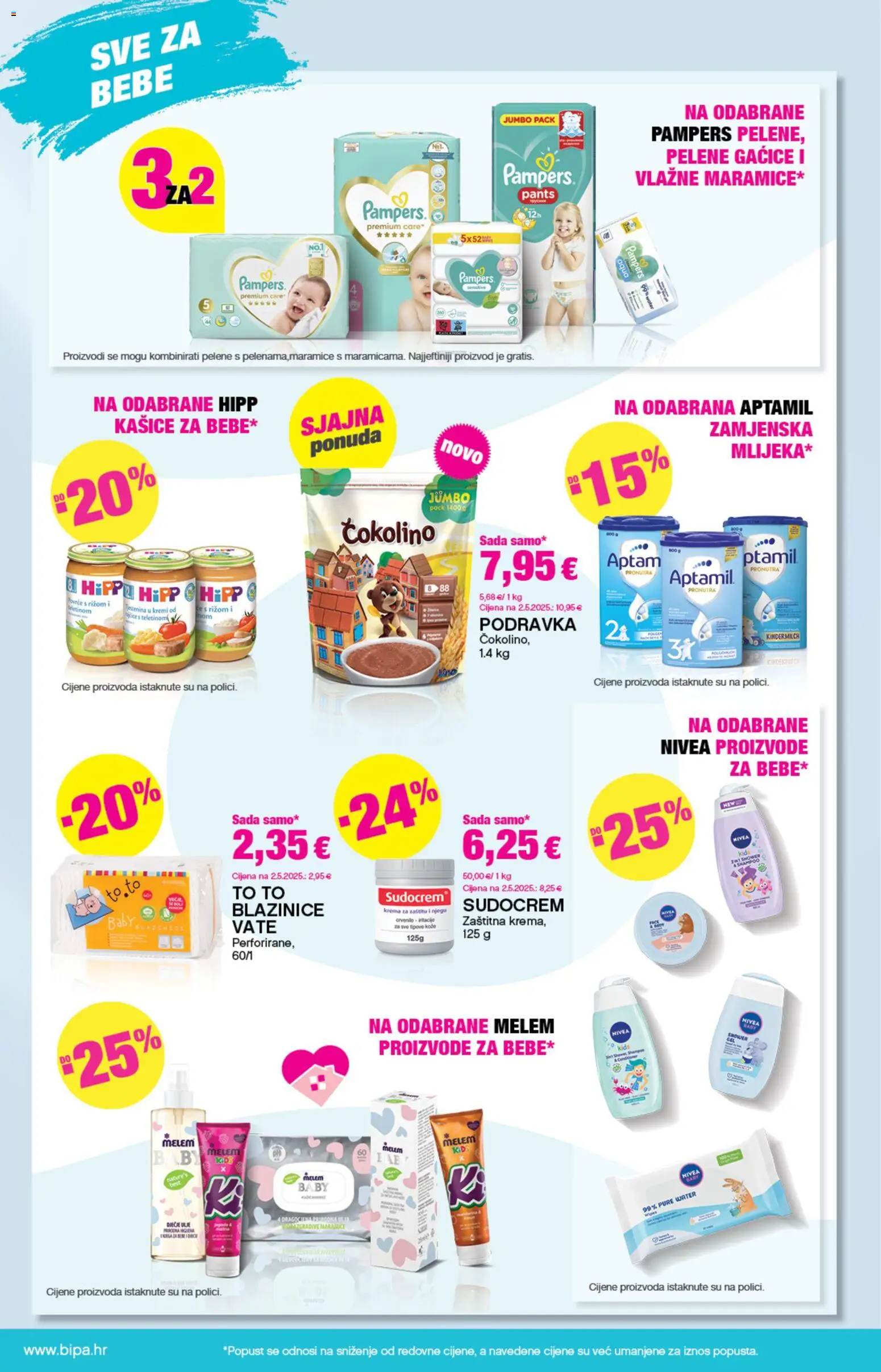 Bipa katalog | vrijedi od 23.07.2026 | Stranica: 16 | Proizvodi: Pelene, Melem, Povrće, Pampers