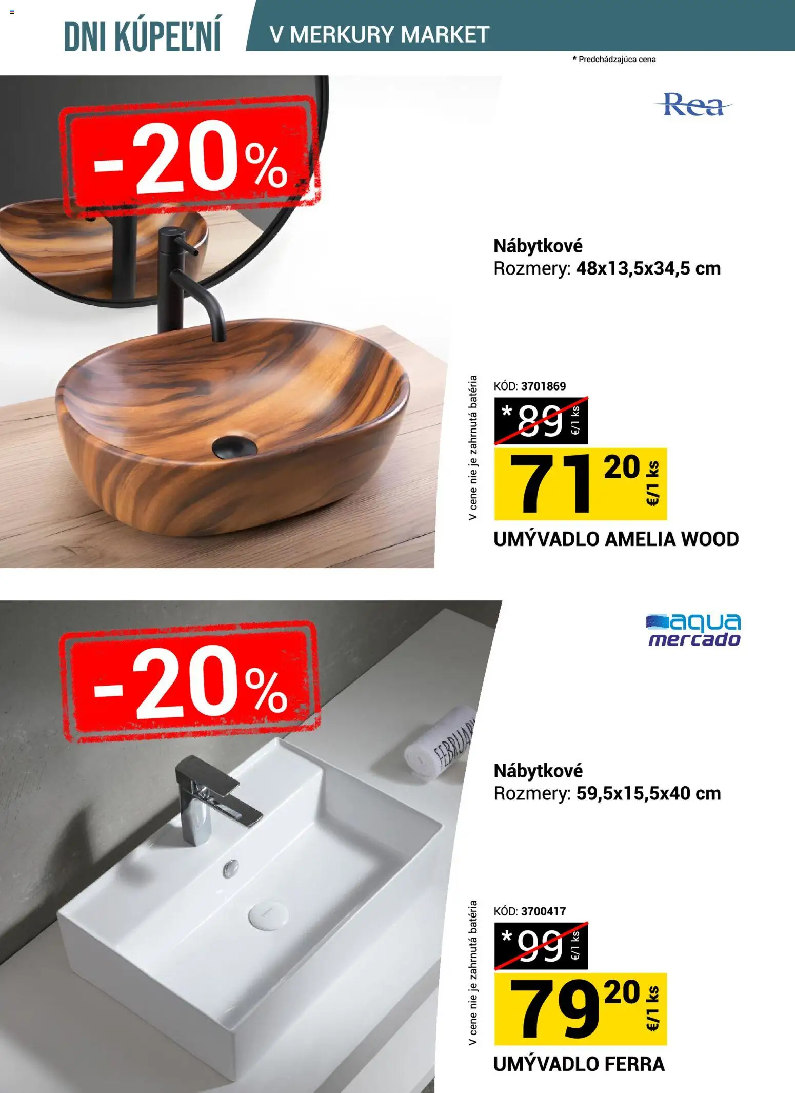 Nové Merkury Market akcie – leták je platný od 18.07.2026 | Strana: 17 | Produkty: Umývadlo, Batéria